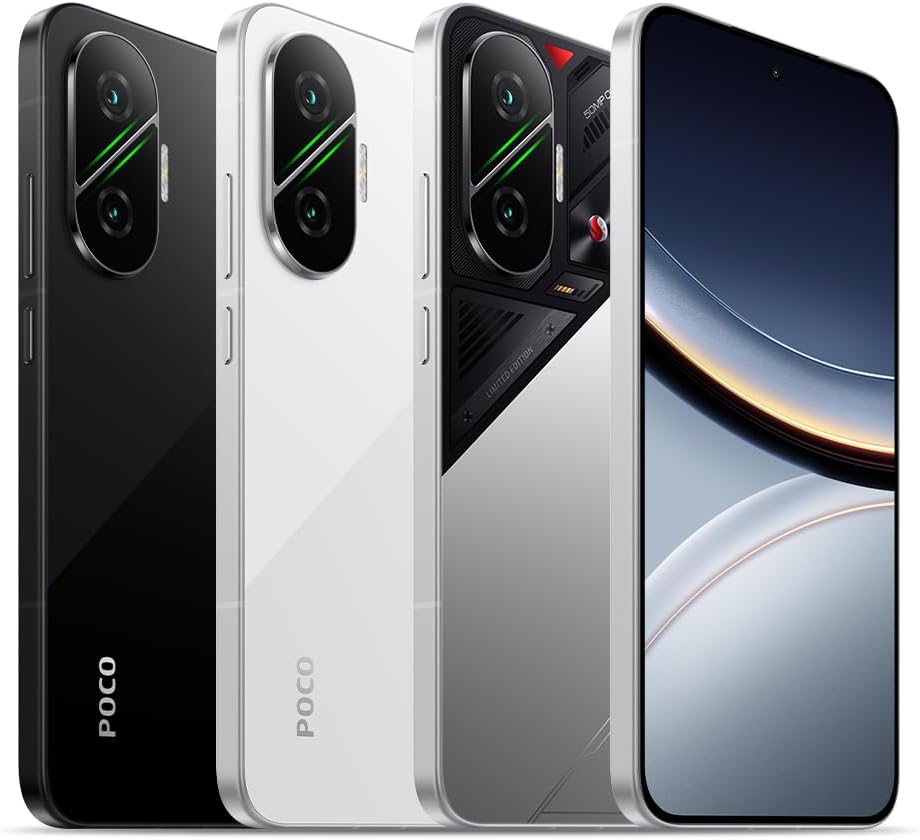 POCO F7 Smartphone, 12+512GB, White, Snapdragon® 8s Gen 4 Flagship, 6500mAh Battery, 50MP Sony Camera with OIS, 6.83" AMOLED Display 1.5K 120Hz (Power adapter not included) without charger White 12+512GB
