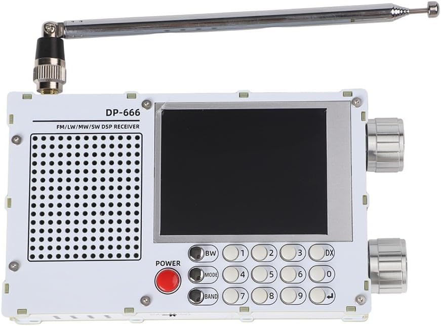 Portable Shortwave Radio, DP-666 TEF6686 Digital FM AM LW to MW SW Radio Receiver with RDS Display, 2.8 inch Touch Screen (Black)