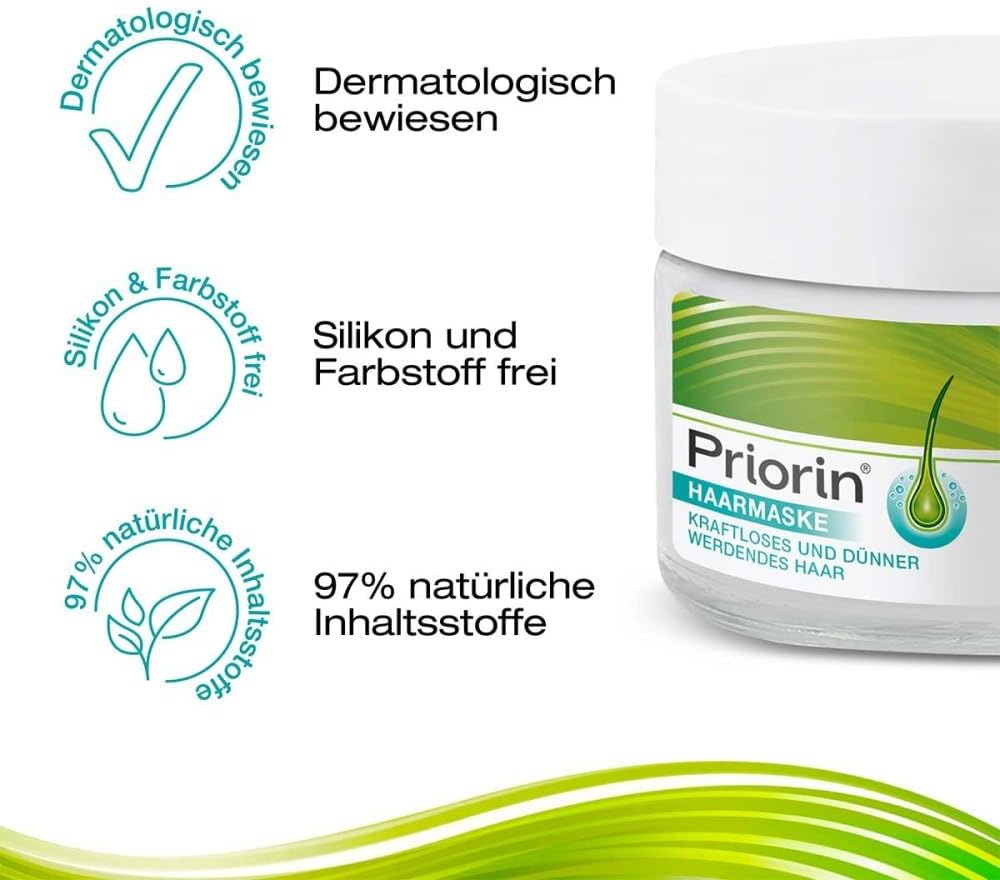 Priorin Hair Mask – Hair care for weak and brittle hair – Complementary care for the treatment of hair loss and to support natural hair growth – 3