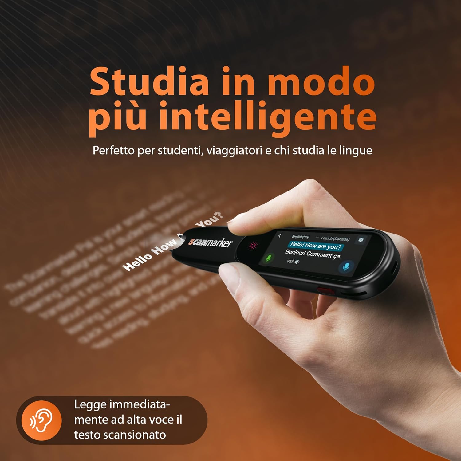 Scanmarker Pal - Translation and Reading Pen for Language Learners, Dyslexia and Learning Difficulties, Translator Pen for 100+ Languages