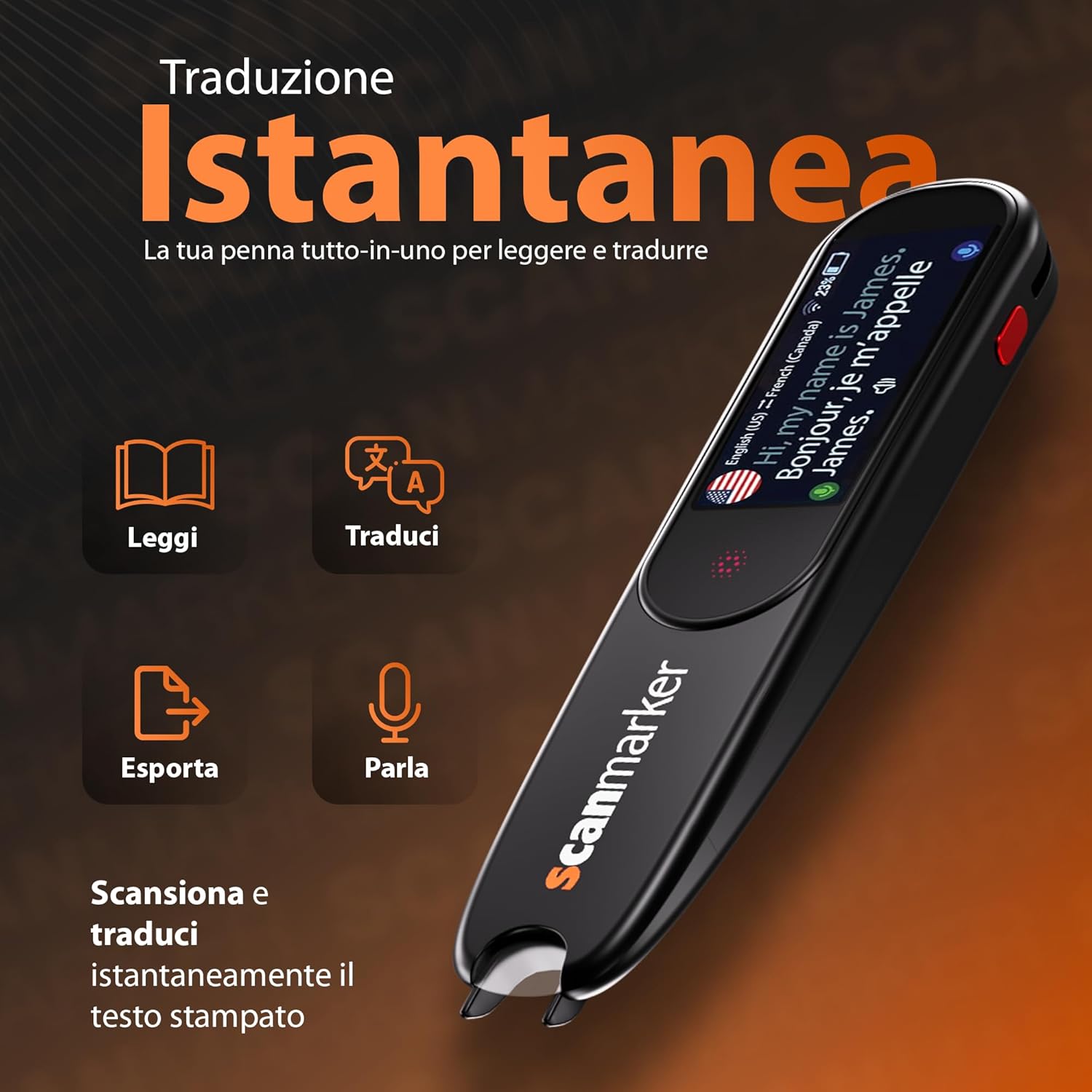Scanmarker Pal - Translation and Reading Pen for Language Learners, Dyslexia and Learning Difficulties, Translator Pen for 100+ Languages
