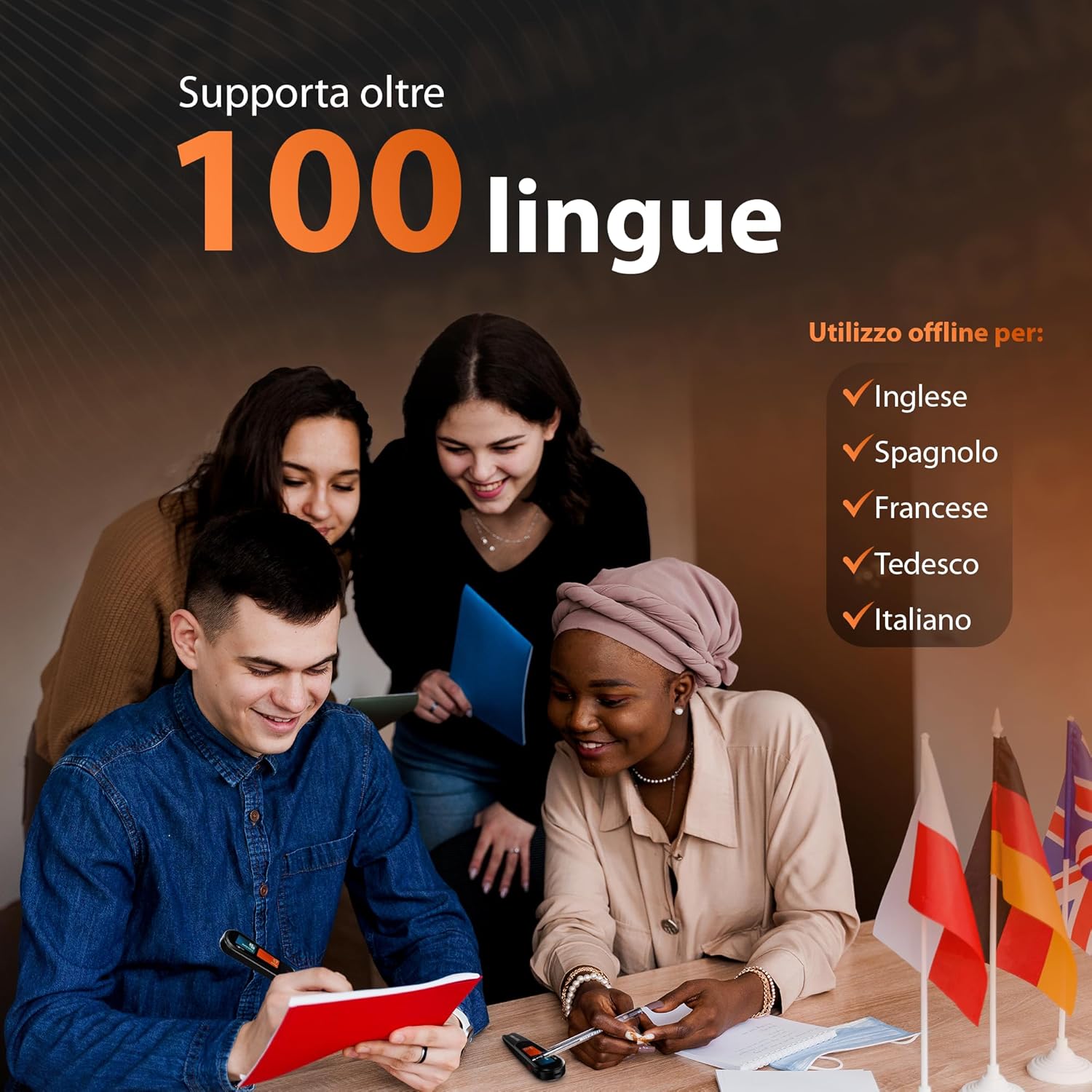 Scanmarker Pal - Translation and Reading Pen for Language Learners, Dyslexia and Learning Difficulties, Translator Pen for 100+ Languages