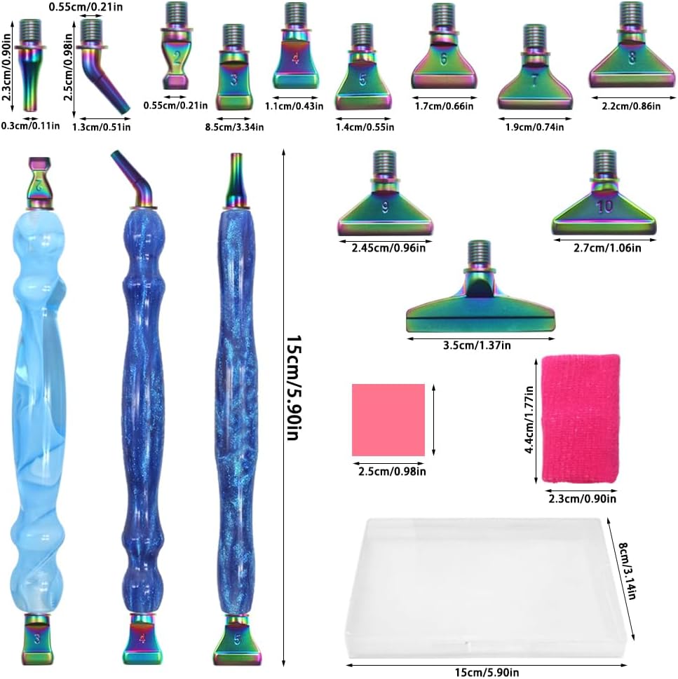 SENHAI Set of 25 5D Diamond Painting Pens Stainless Steel DIY Painting Nail Art Cross Stitch Decoration