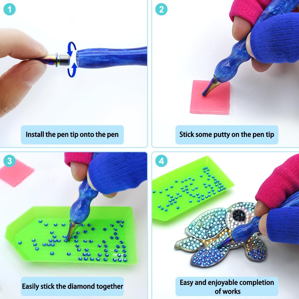 SENHAI Set of 25 5D Diamond Painting Pens Stainless Steel DIY Painting Nail Art Cross Stitch Decoration