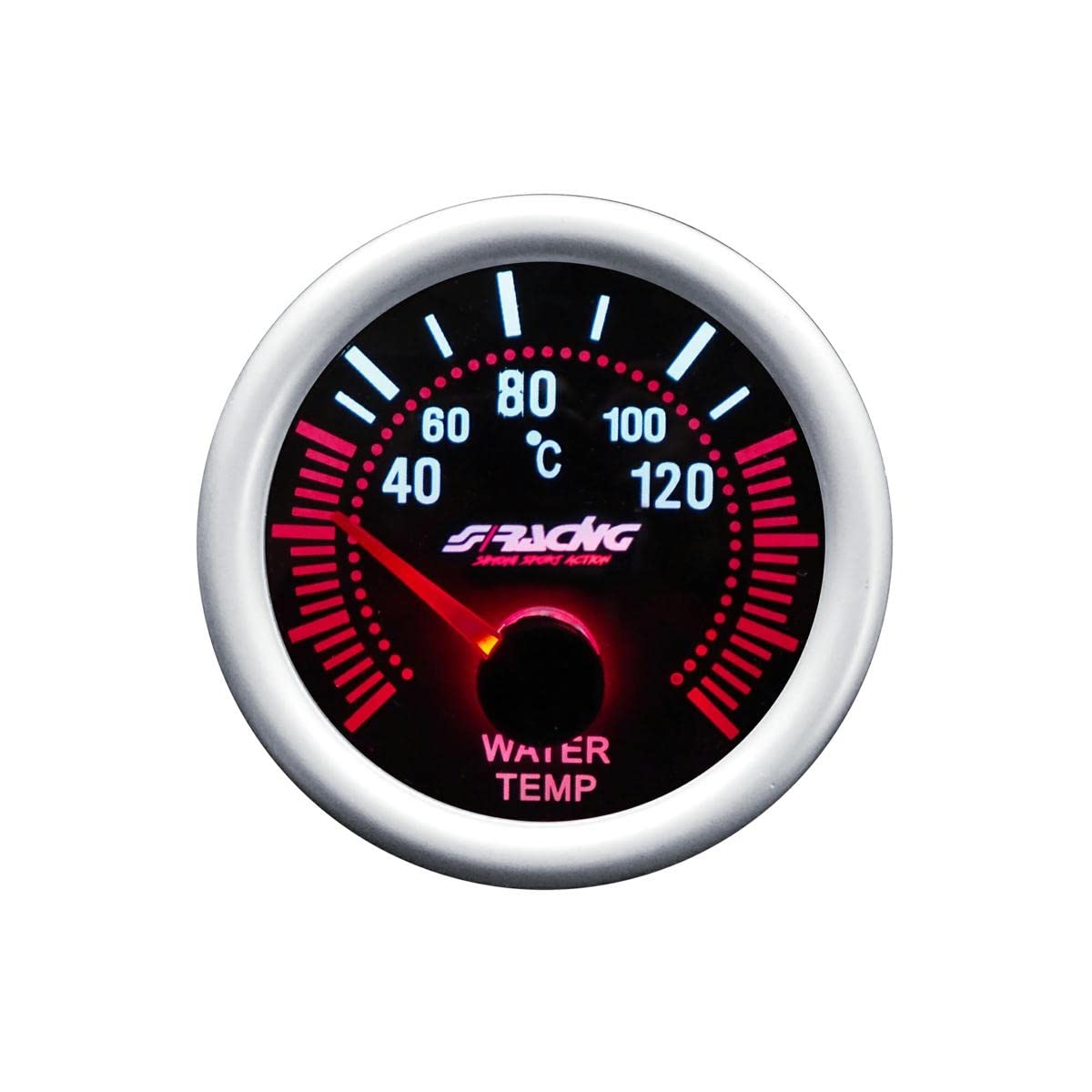 SIMONI RACING WT/A Electric Water Temperature Indicator, Black Background