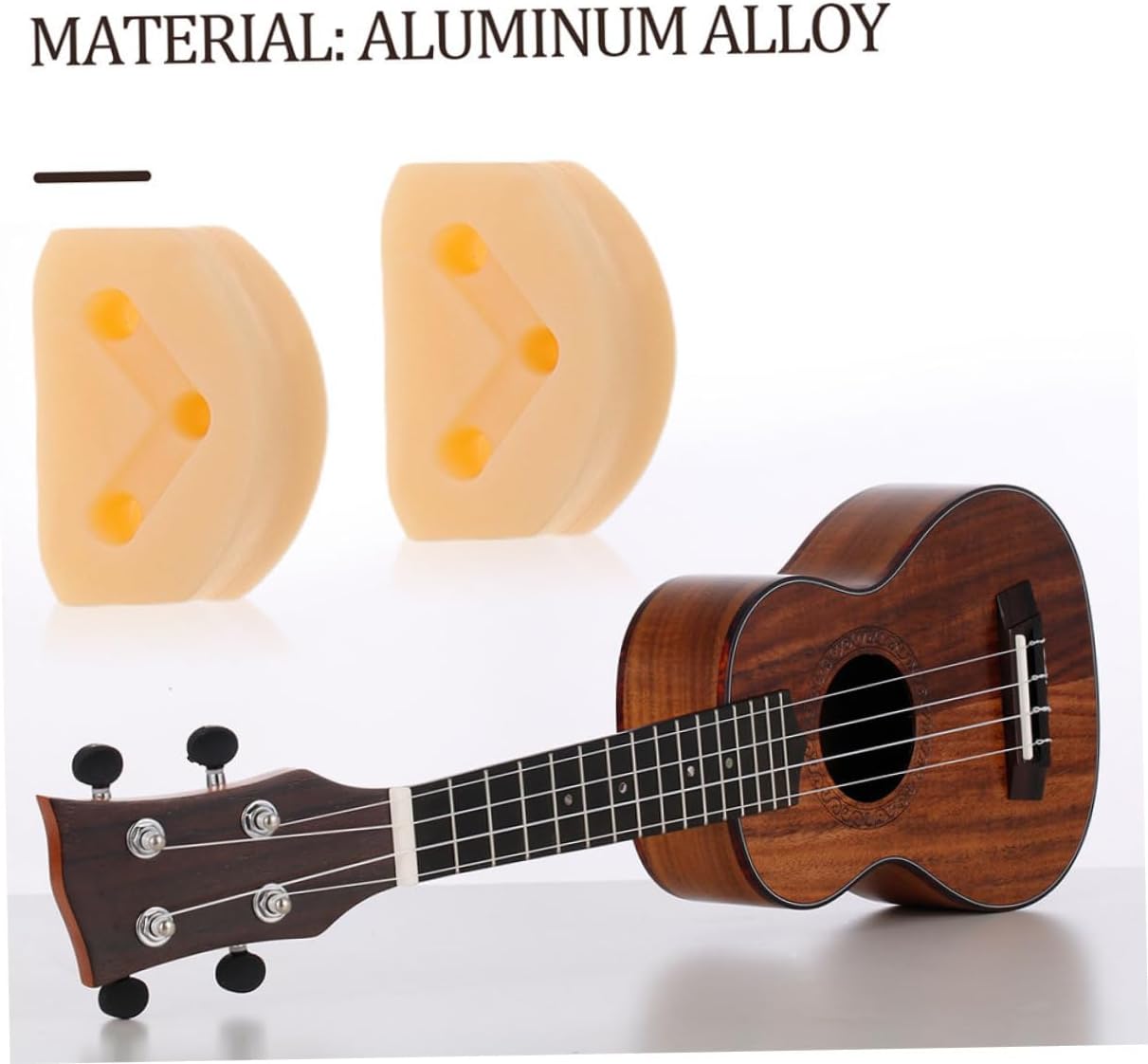 Sosoport 12 Pcs Plastic Guitar String Ties Beads Bridge 3 Hole Guitar Bridgebeads Guitar String Fissars for Guitar Acoustic Nylon Ukulele Beige