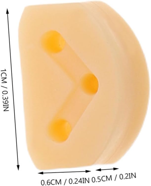 Sosoport 12 Pcs Plastic Guitar String Ties Beads Bridge 3 Hole Guitar Bridgebeads Guitar String Fissars for Guitar Acoustic Nylon Ukulele Beige