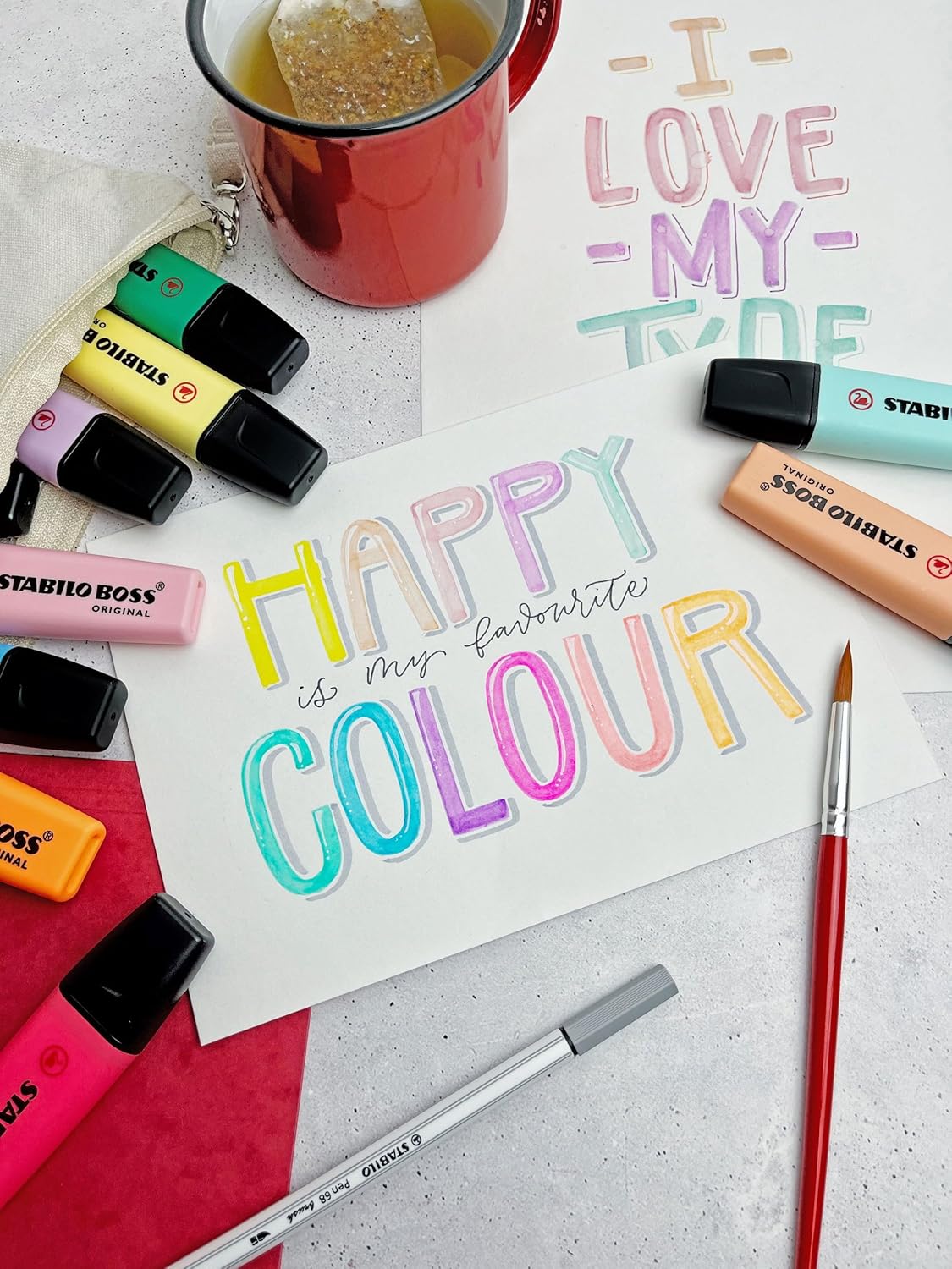 STABILO BOSS ORIGINAL - Highlighter - Desk-Set - ARTY Edition - 23 Assorted Colors 9 Neon + 14 Pastel Desk-Set of 23 23 Colors