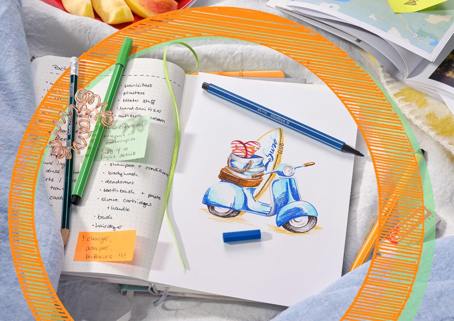 STABILO Pen 68 - Premium Marker - ARTY - Metal Box of 66 - with 65 Assorted Colors