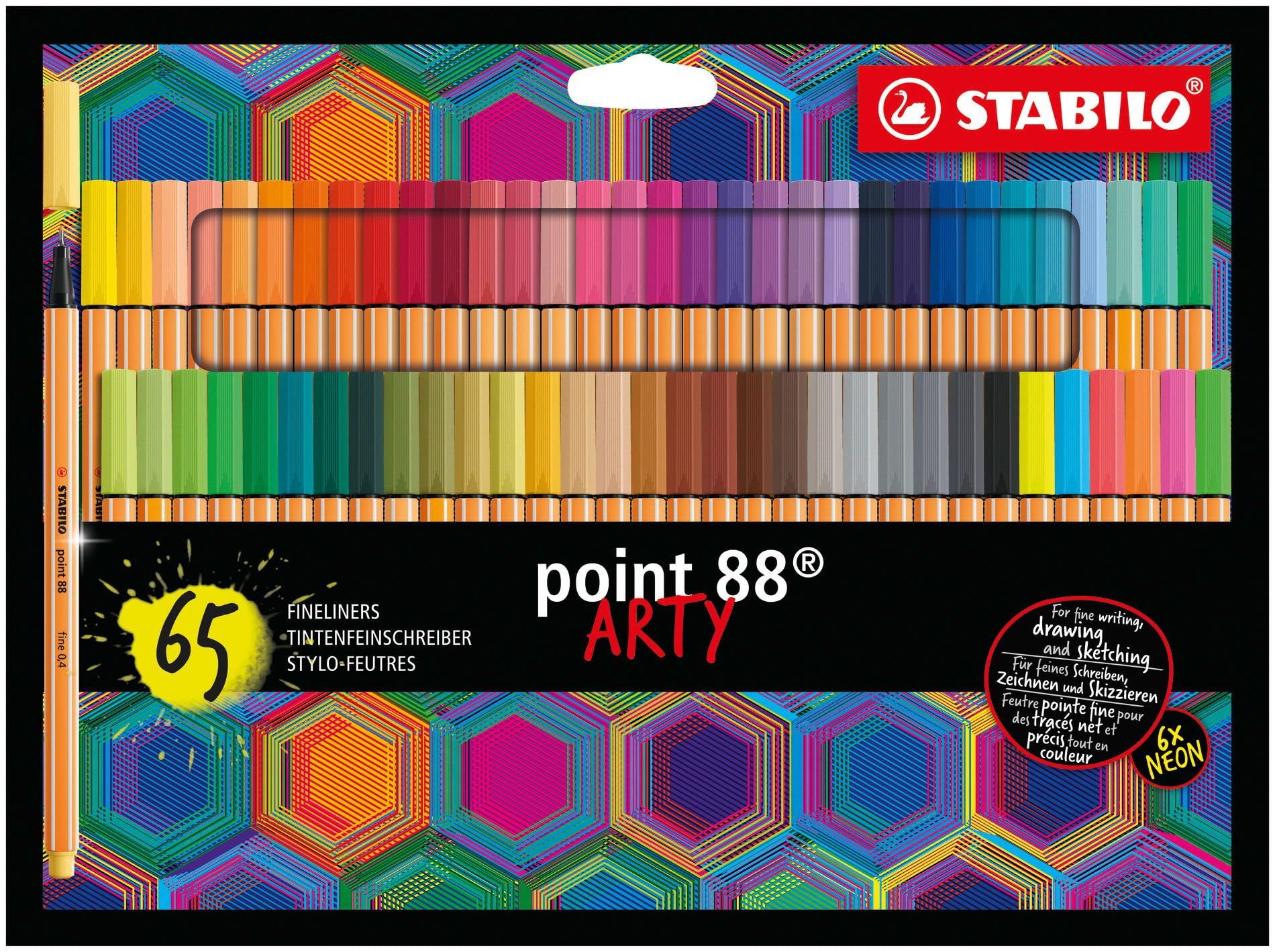 Stabilo point 88 - Fineliner - ARTY - Case of 65 - Assorted colours