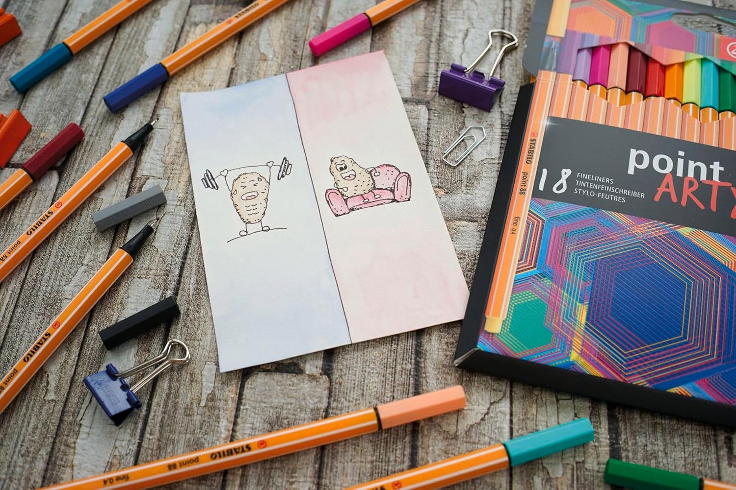 Stabilo point 88 - Fineliner - ARTY - Case of 65 - Assorted colours