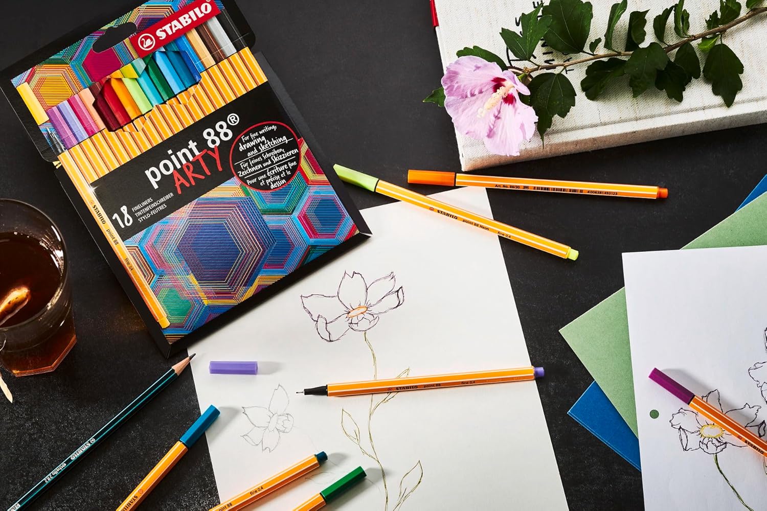 Stabilo point 88 - Fineliner - ARTY - Case of 65 - Assorted colours