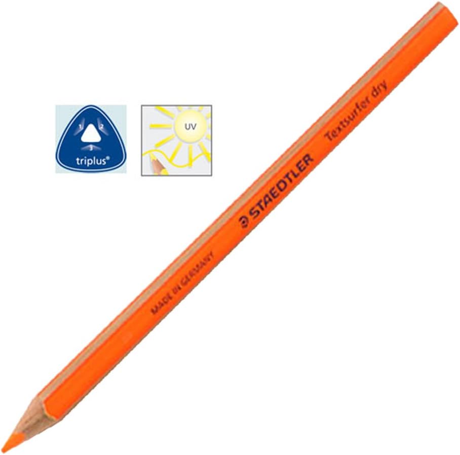 Staedtler Textsurfer Dry Highlighter Pencil 128 64 Drawing for Writing Sketching Inkjet,paper,copy,fax(pack of 4) (Color Mix-4 Pencils) by Staedtler