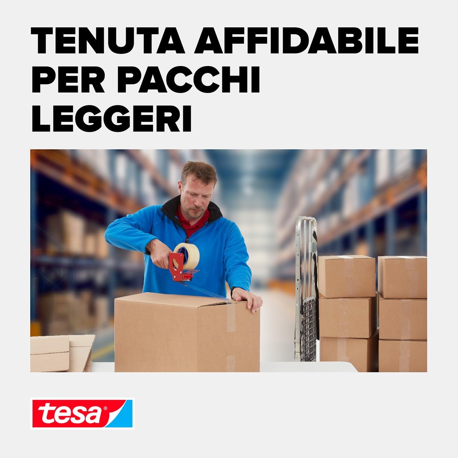 tesapack 64014 PP Transparent Adhesive Tape - Resistant to aging and tearing - Silent and strongly adhesive - Pack of 6 Rolls - 66 m x 50 mm Single