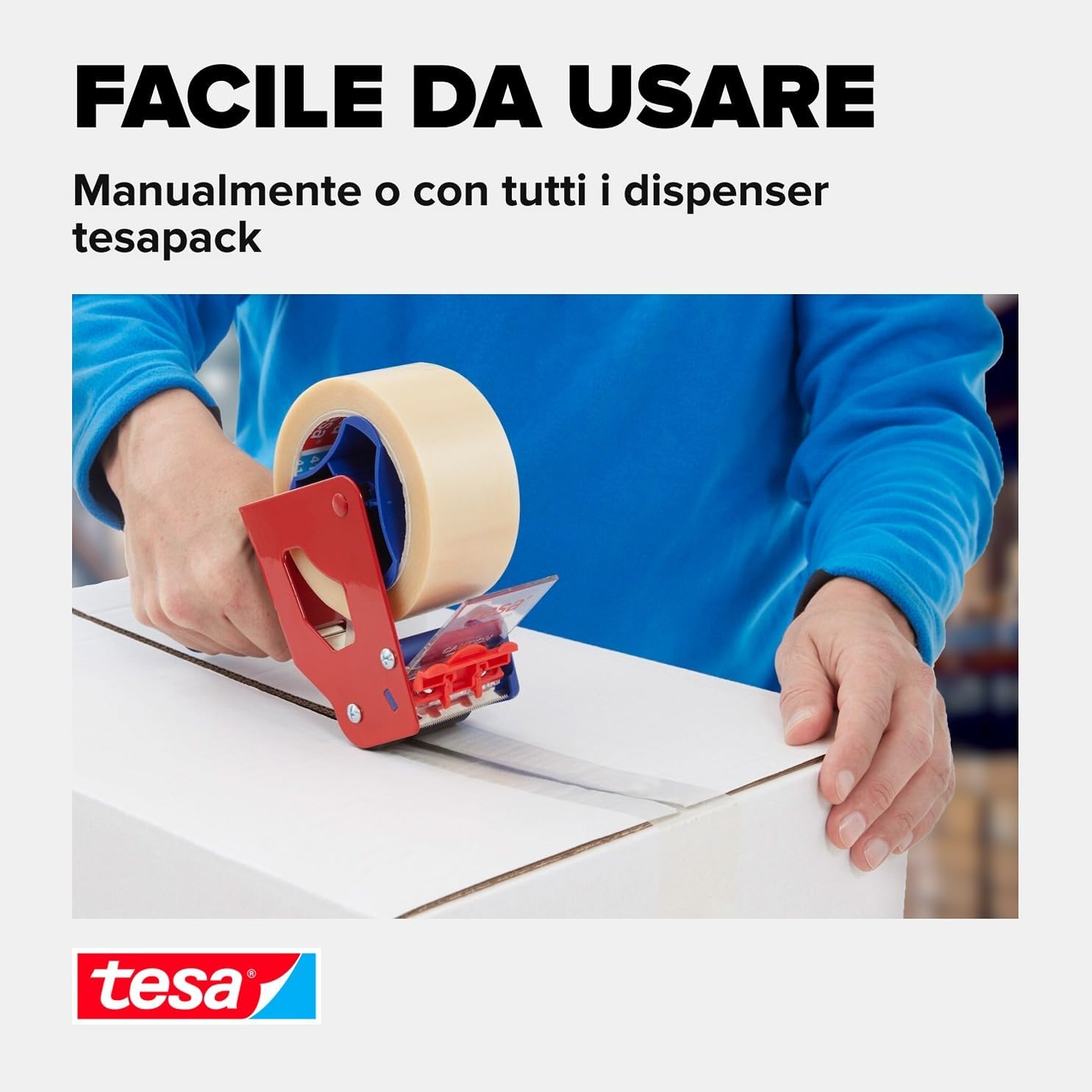 tesapack 64014 PP Transparent Adhesive Tape - Resistant to aging and tearing - Silent and strongly adhesive - Pack of 6 Rolls - 66 m x 50 mm Single