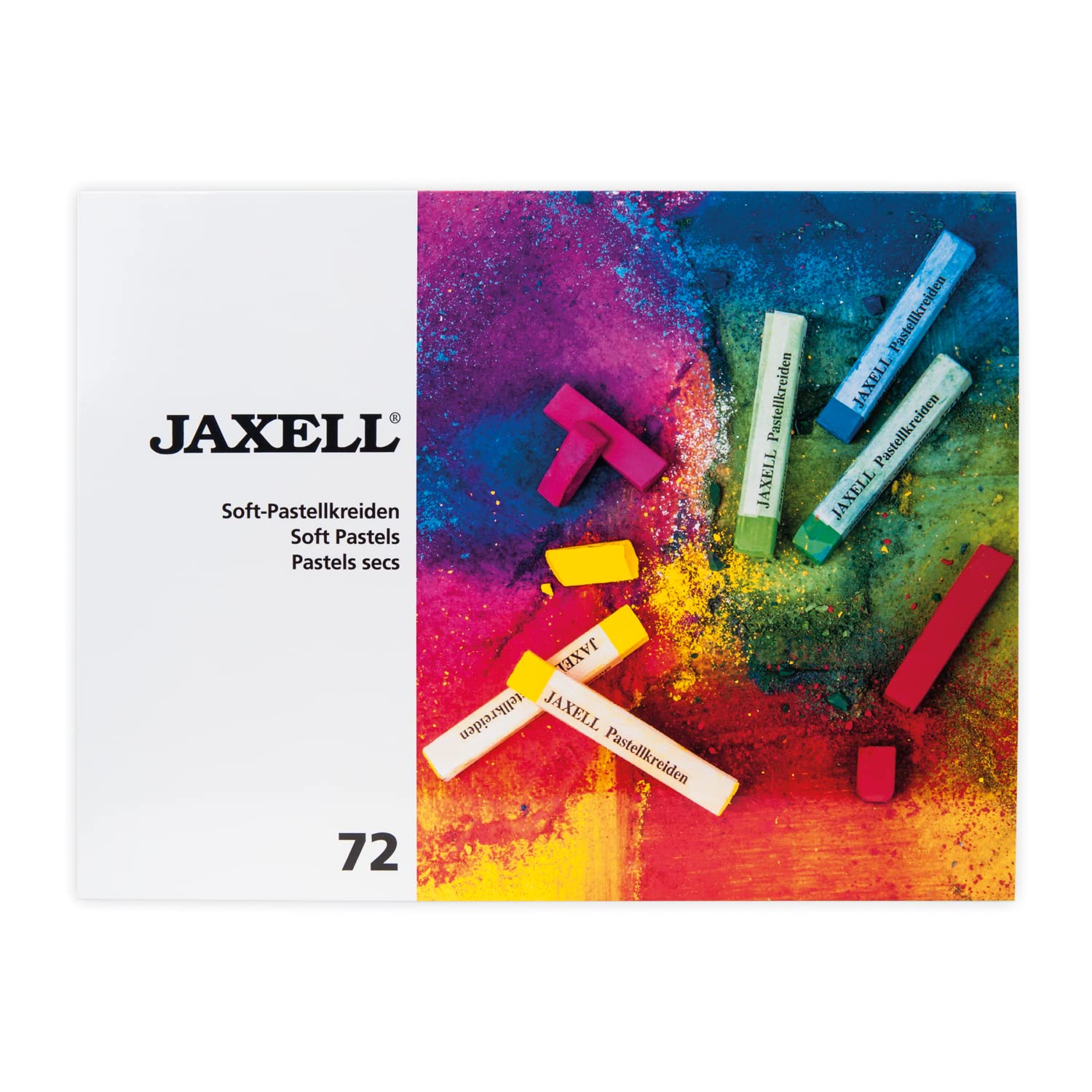 Unbekannt Jaxell 47648 - Soft Pastels Colored Chalks, triangular shape, 72 pieces