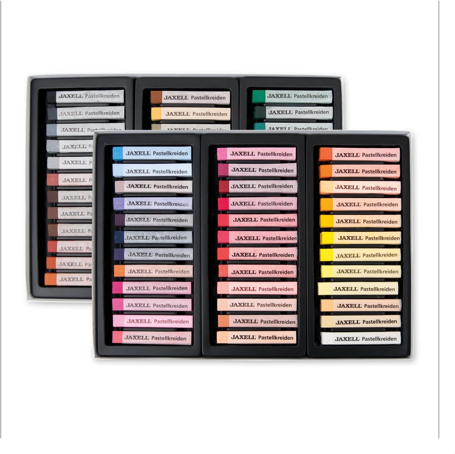 Unbekannt Jaxell 47648 - Soft Pastels Colored Chalks, triangular shape, 72 pieces