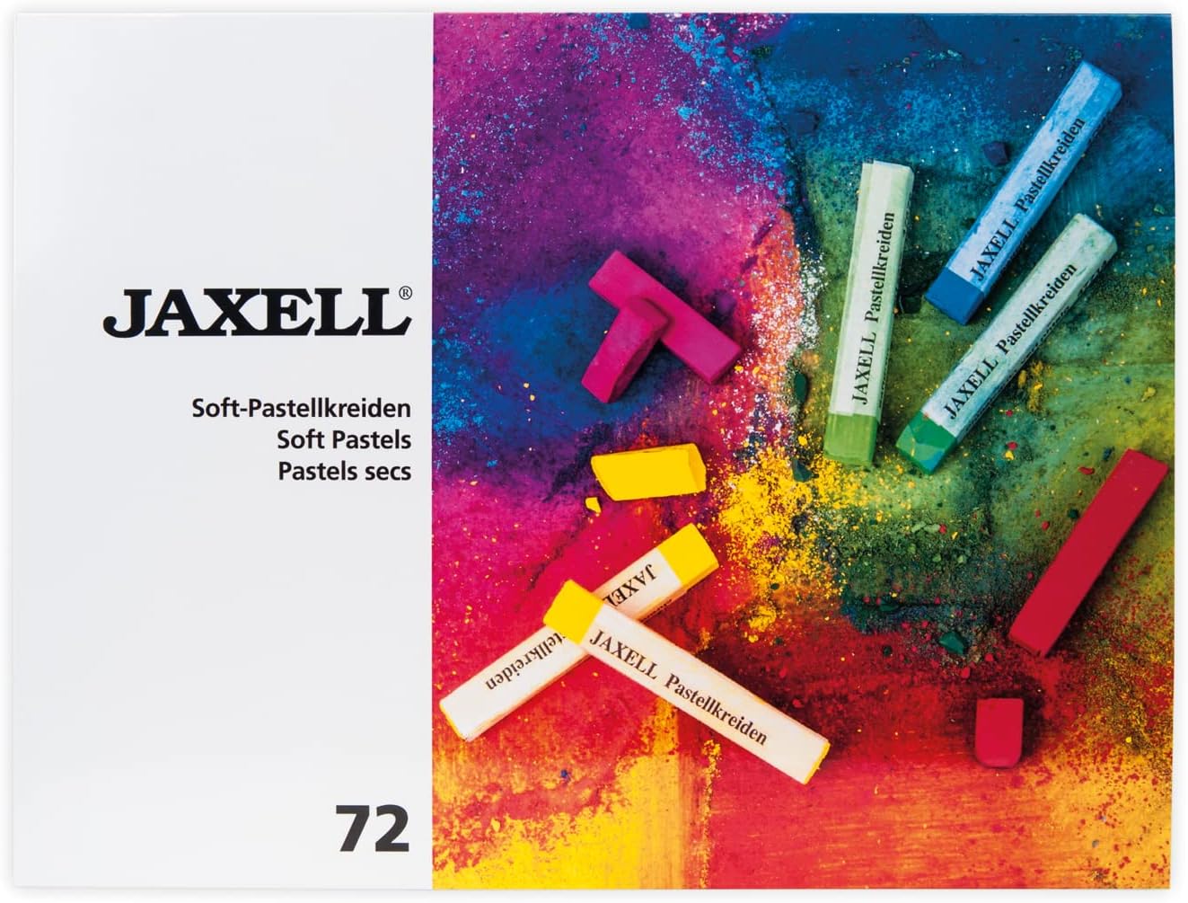 Unbekannt Jaxell 47648 - Soft Pastels Colored Chalks, triangular shape, 72 pieces