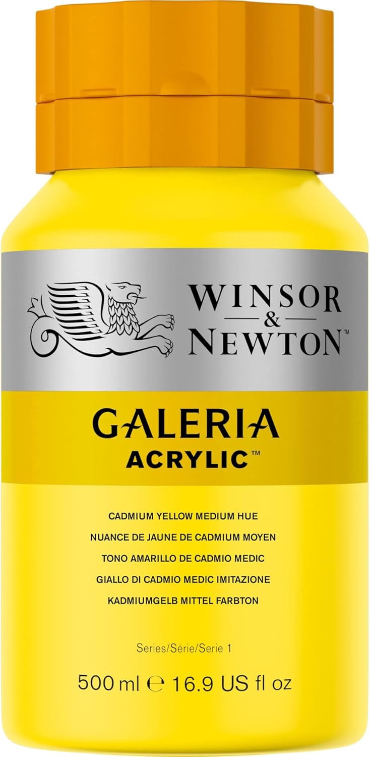 Winsor & Newton Galeria Acrylic Color 500ml - Cadmium Yellow Medium Imitation 500 ml (Pack of 1) yellow