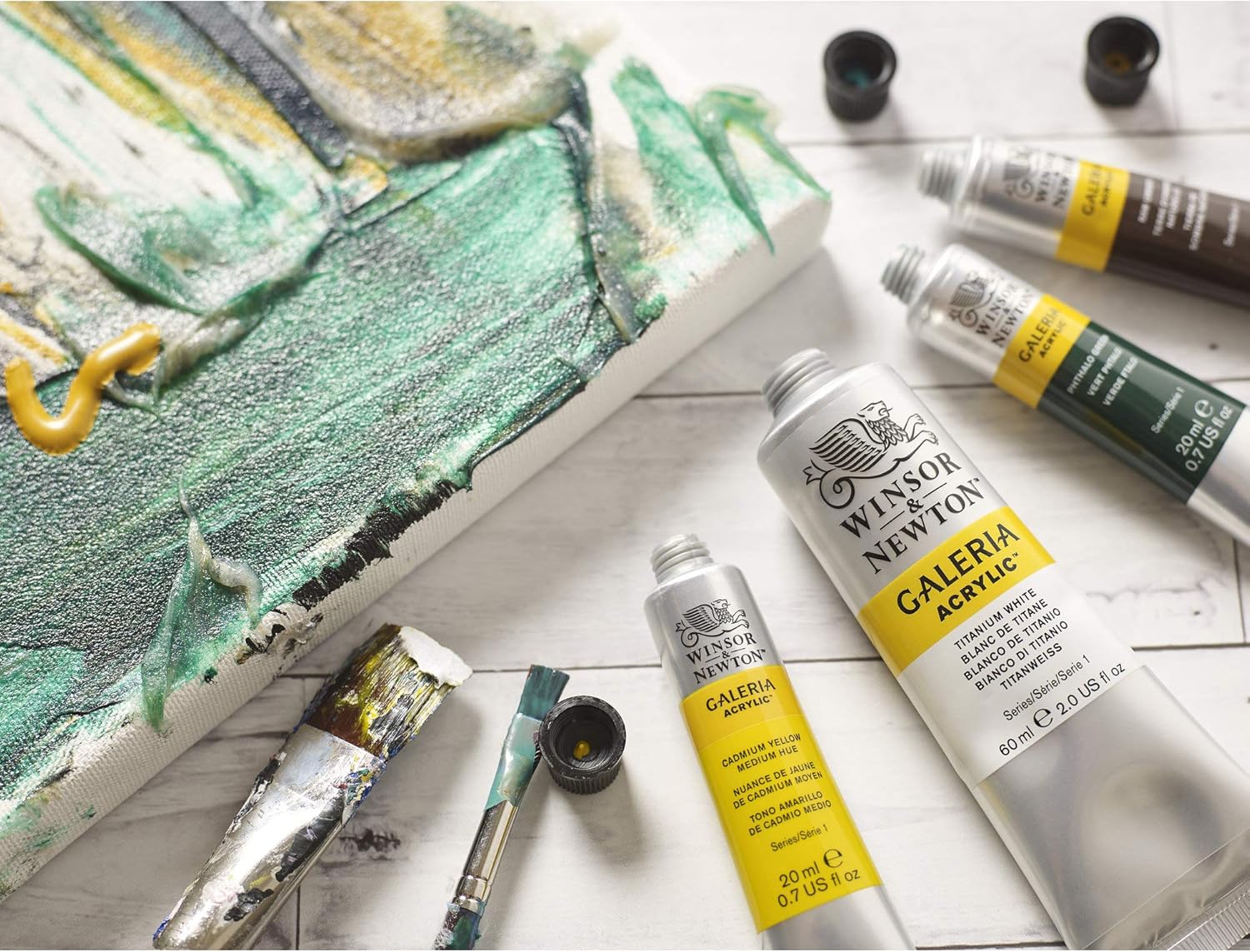Winsor & Newton Galeria Acrylic Color 500ml - Cadmium Yellow Medium Imitation 500 ml (Pack of 1) yellow