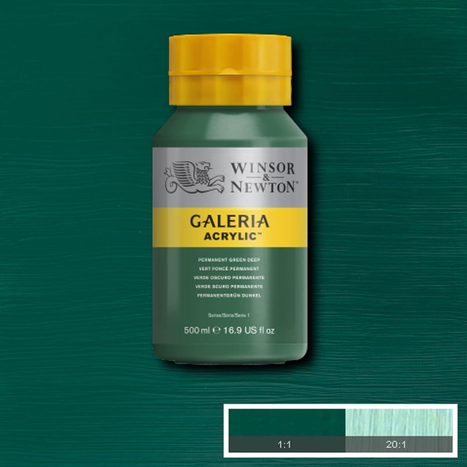 Winsor & Newton Galeria Acrylic Color 500ml - Dark Permanent Green 500 ml (Pack of 1) Dark Permanent Green
