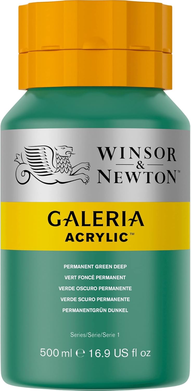 Winsor & Newton Galeria Acrylic Color 500ml - Dark Permanent Green 500 ml (Pack of 1) Dark Permanent Green
