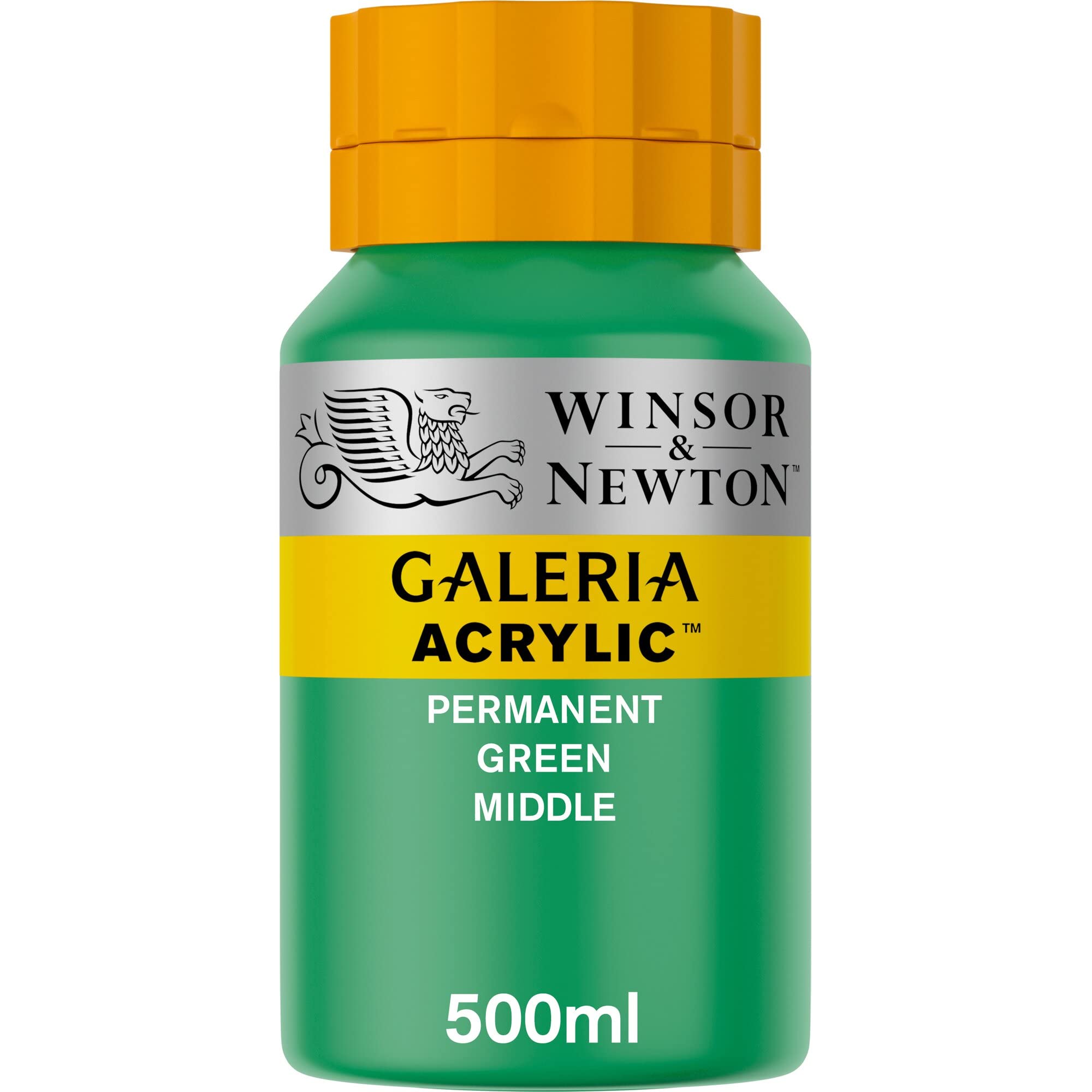 Winsor & Newton Galeria Acrylic Color 500ml - Medium Permanent Green 500 ml (Pack of 1) Medium Permanent Green