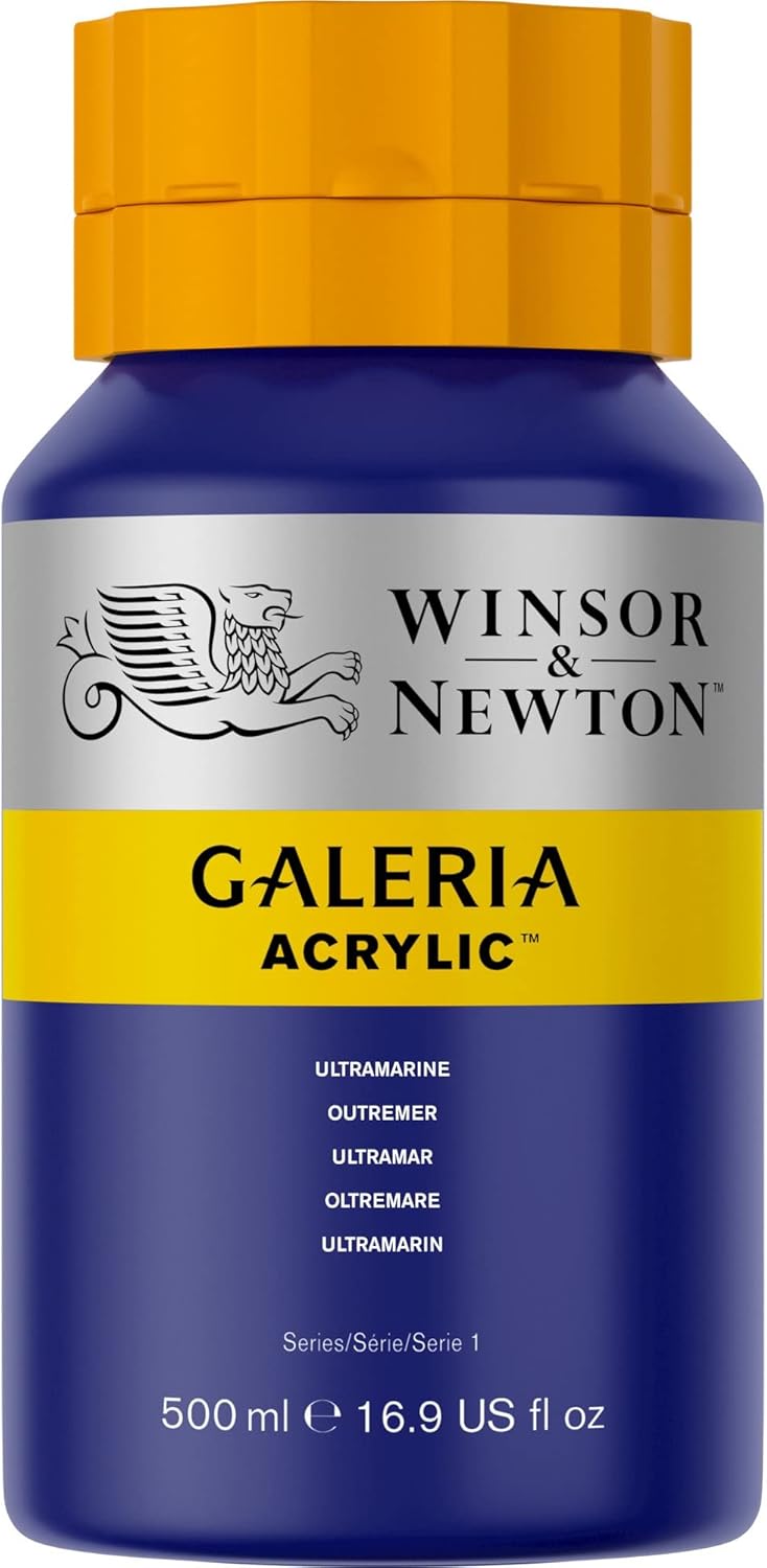 Winsor & Newton Galeria Acrylic Color 500ml - Ultramarine 500 ml (Pack of 1) Oltremare (Ultramarine)