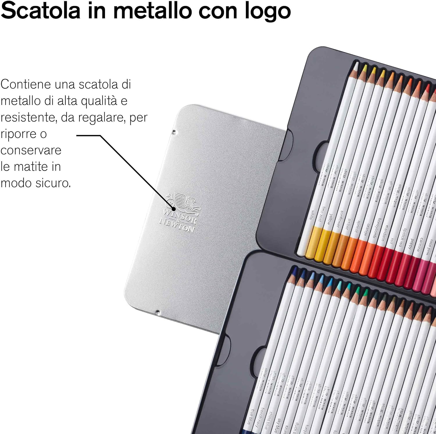 Winsor & Newton Pencils Studio Collection - Metal Box 48 Watercolor Pencils 48 Watercolor Pencils