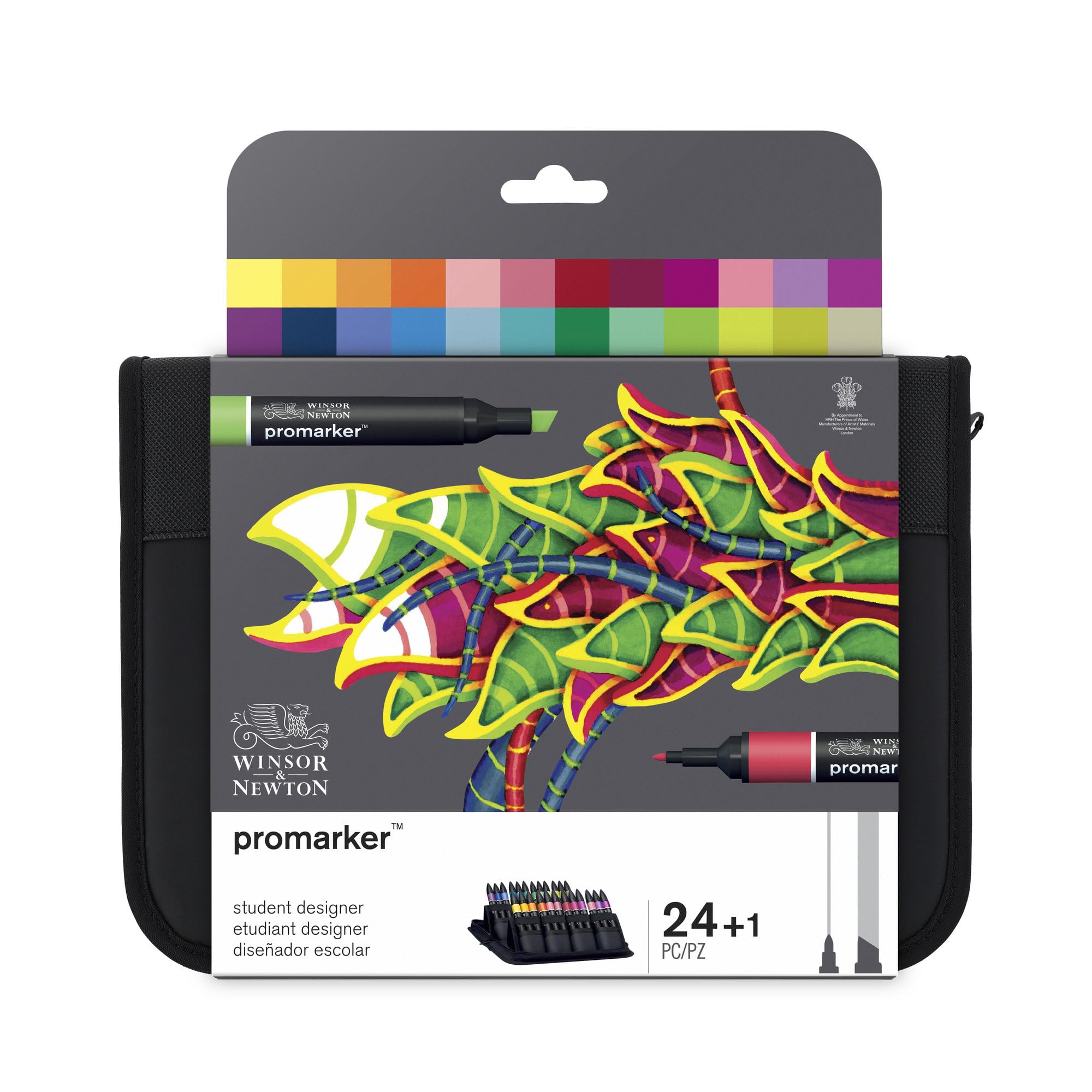 Winsor & Newton Promarker 24 Pencil Case Student Set Multicolor 24 units (Pack of 1) Single
