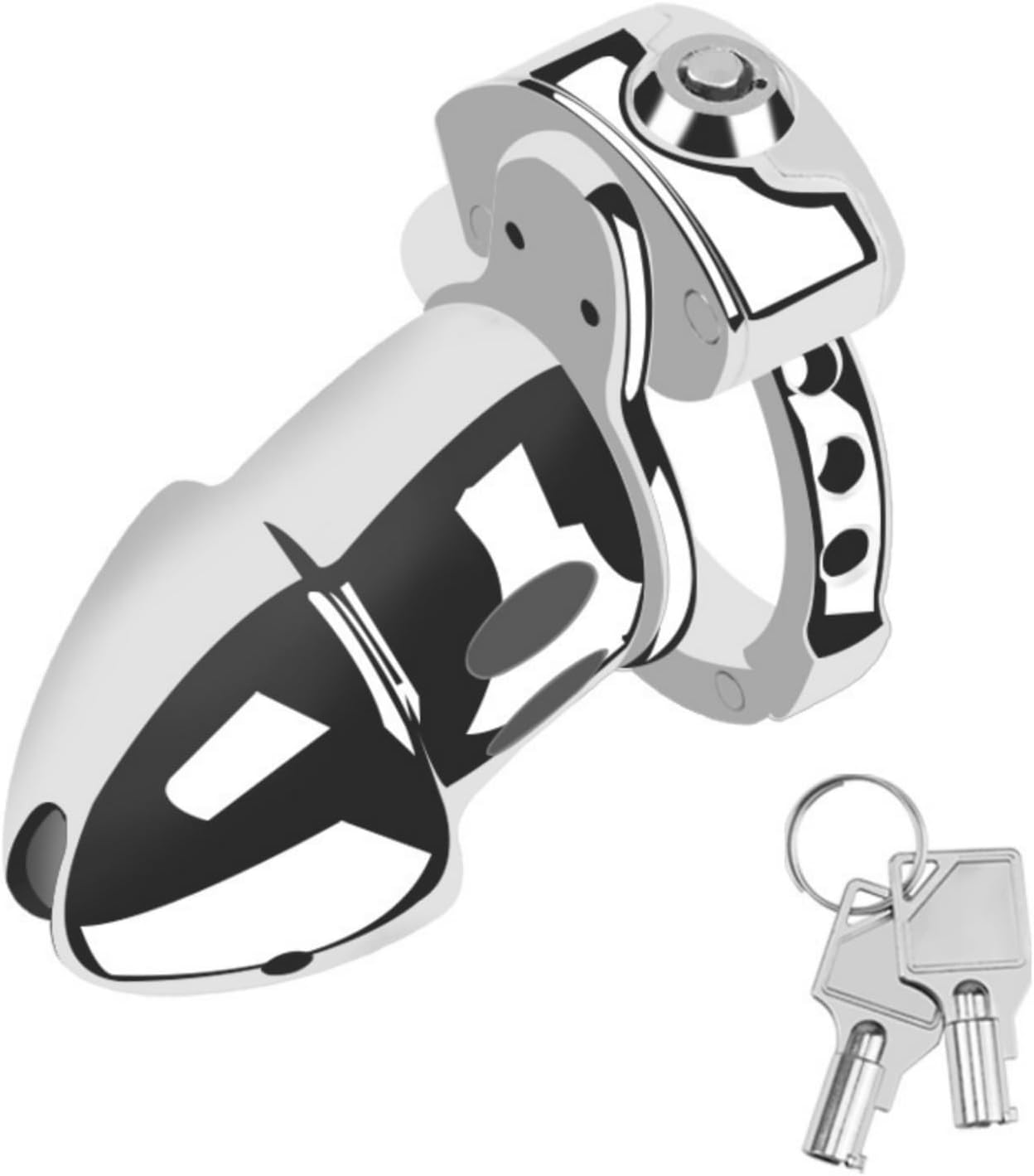 WOLWES Men's Metal Exercise Cage with Adjustable Carabiner A196