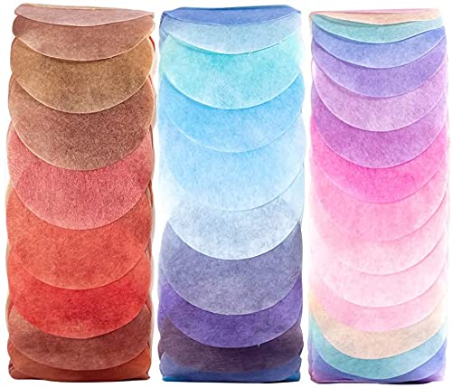 YUBX 9/16" Dot Washi Tape Set Decorative Washi Tape Glitter Adhesive Decorative Tape 300 Dots of 3 Rolls for DIY Crafts Scrapbooking (Crystal Candy) Multicolor