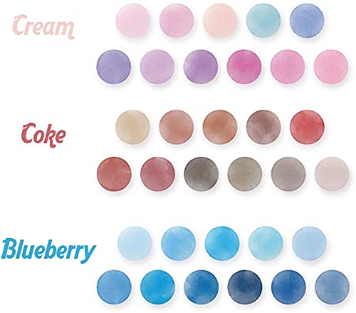 YUBX 9/16" Dot Washi Tape Set Decorative Washi Tape Glitter Adhesive Decorative Tape 300 Dots of 3 Rolls for DIY Crafts Scrapbooking (Crystal Candy) Multicolor