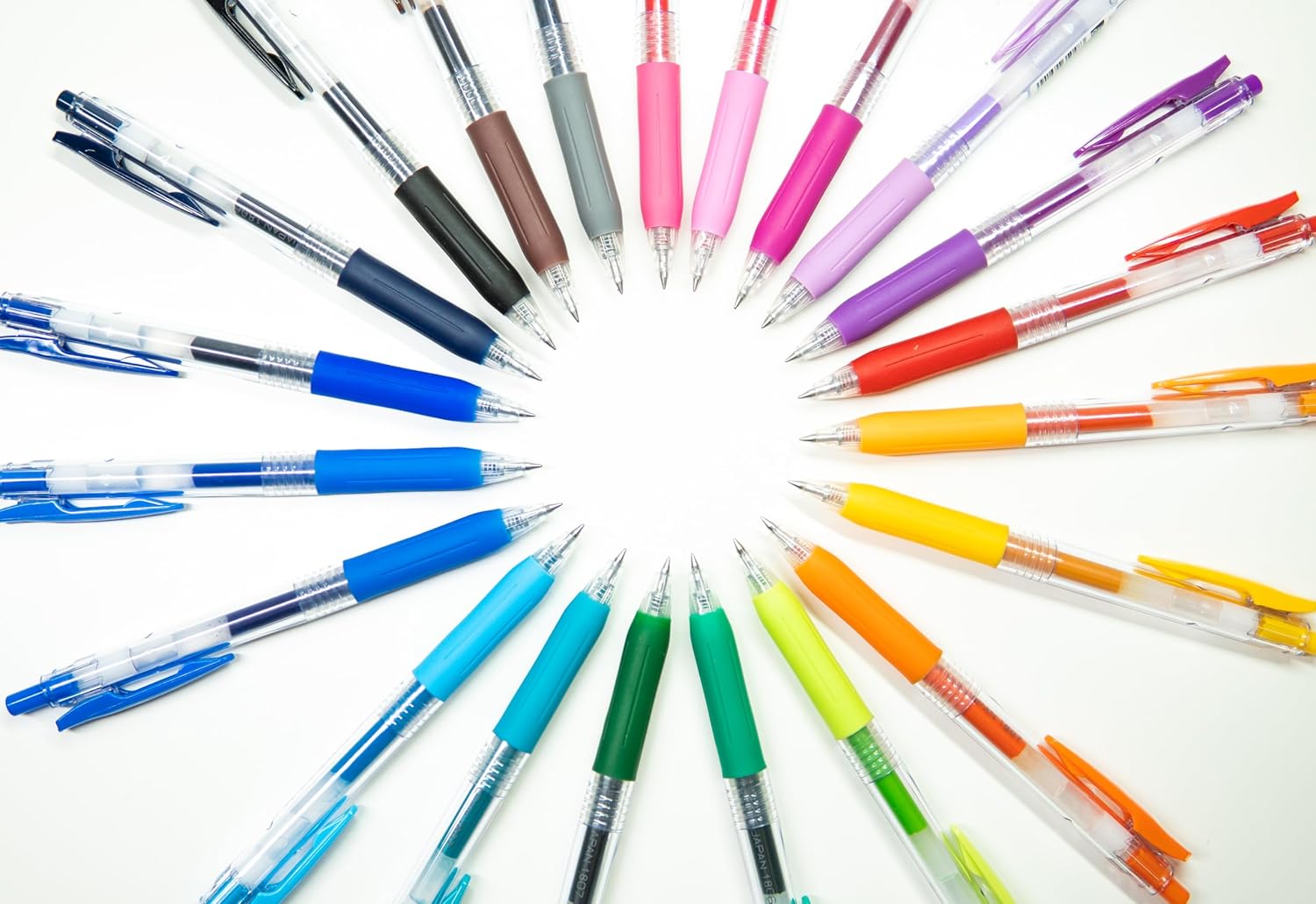 Zebra Sarasa Clip 0.5mm Fine Point Gel Ink Pens 20/Pkg-Assorted Colors