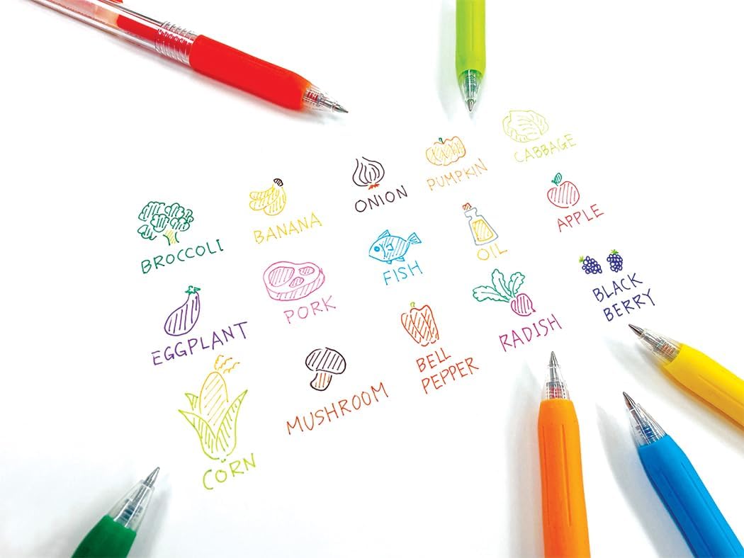 Zebra Sarasa Clip 0.5mm Fine Point Gel Ink Pens 20/Pkg-Assorted Colors