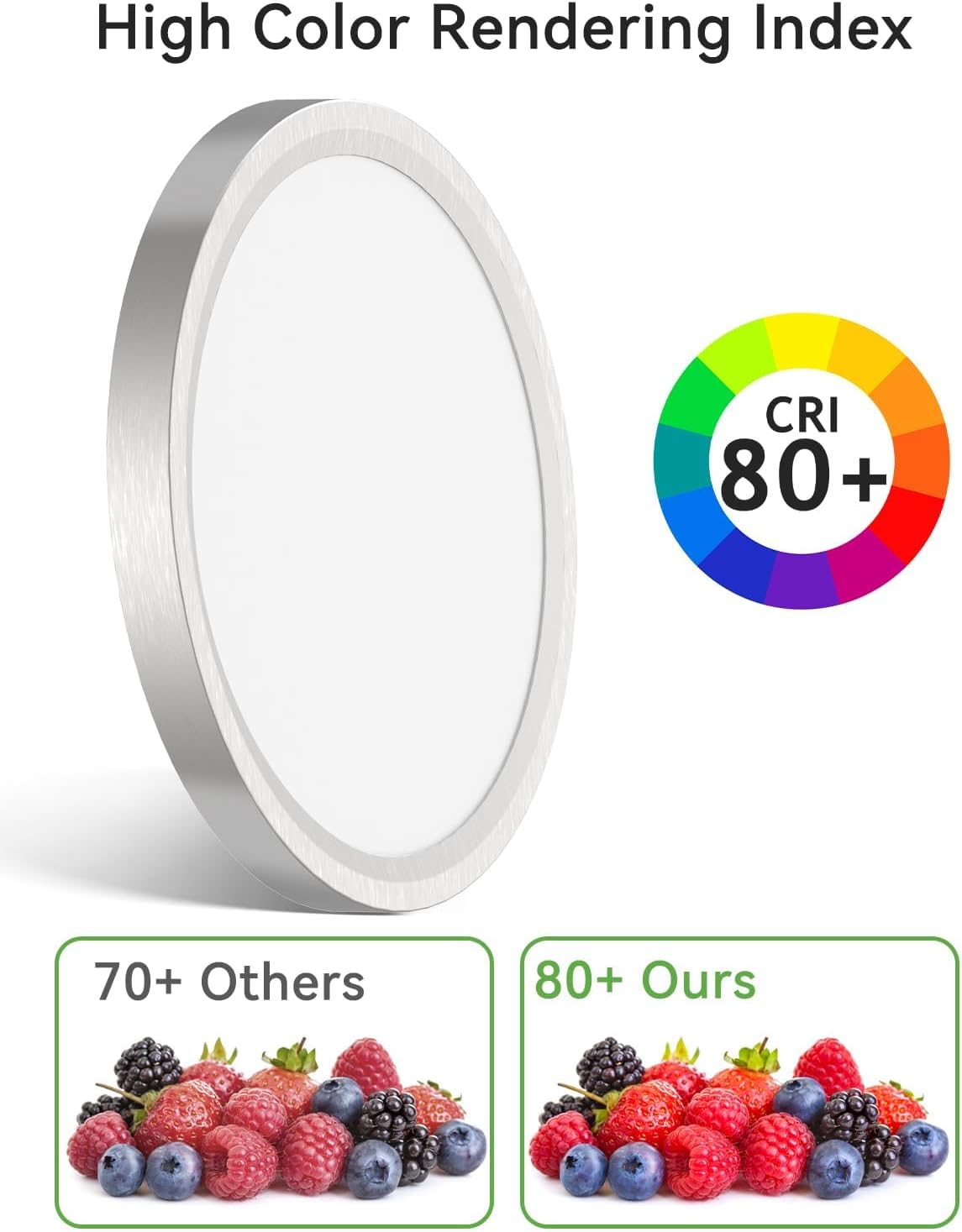 zemty Silver Flush Mount Ceiling Light - Super Thin 12In 28W 3200lm Brushed Nickel LED Ceiling Light with 3 Color Temperature 3000K/4500K/6000K - Low Profile Light Fixture for Kitchen Bathroom,2Pack Brushed Nickel 12in -2Pack