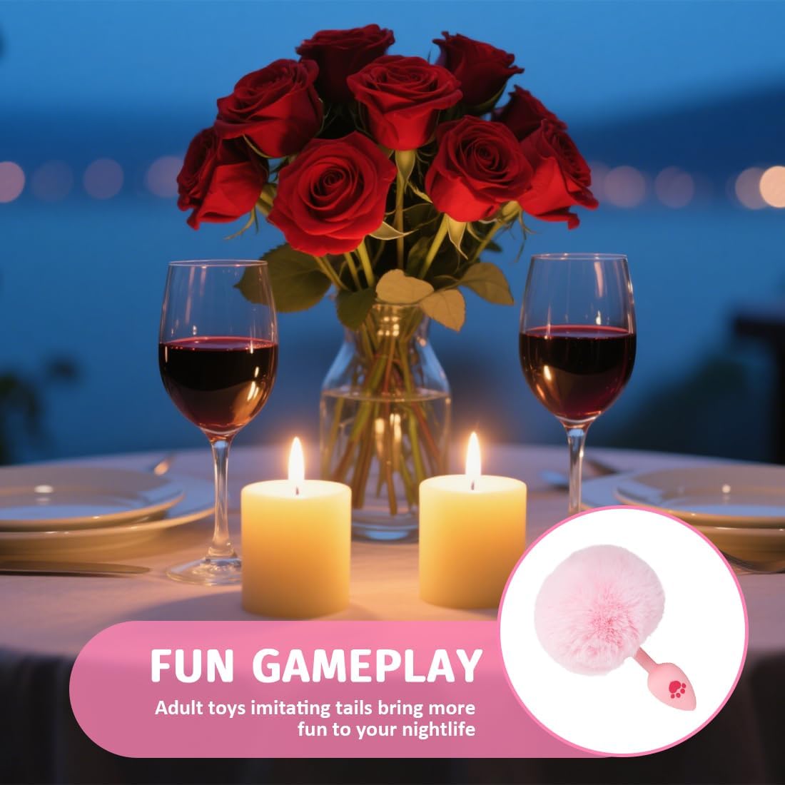 1 Plush Silicone Anal Plug, Plush Butt Plug, Anal Plug-Dilator for Women, Anal Sex Toys, Sex Toys for Men Women Couples Professional Beginners - Short