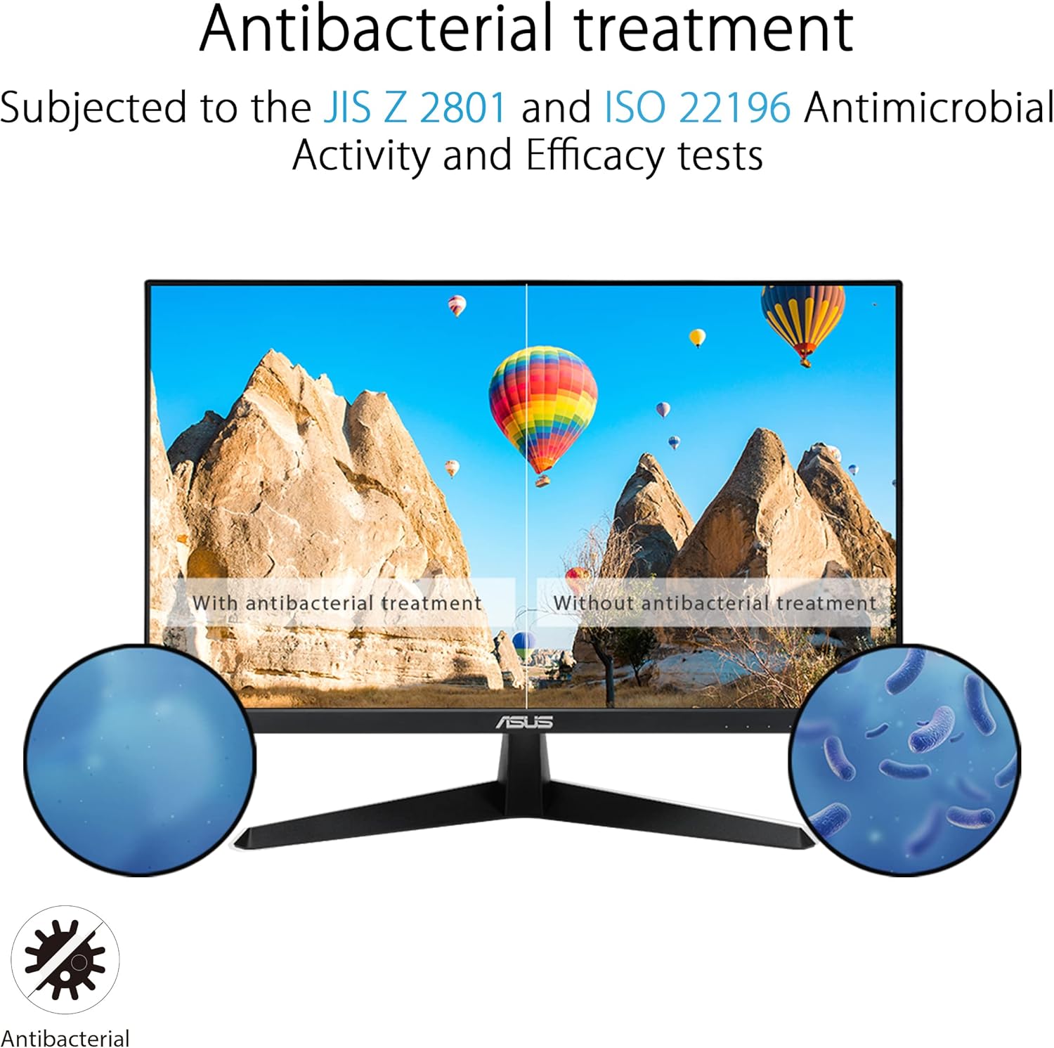 ASUS VY249HGE Eye Care Gaming Monitor 24" inches FHD (1920 x 1080), IPS 144Hz, SmoothMotion, 1ms (MPRT), FreeSync Premium, Eye Care Plus Technology, Blue Light Filter, Anti-flicker, Black VY249HGE 23.8" IPS FHD