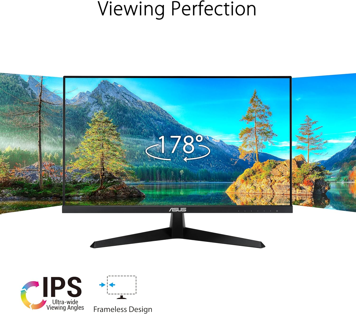 ASUS VY249HGE Eye Care Gaming Monitor 24" inches FHD (1920 x 1080), IPS 144Hz, SmoothMotion, 1ms (MPRT), FreeSync Premium, Eye Care Plus Technology, Blue Light Filter, Anti-flicker, Black VY249HGE 23.8" IPS FHD