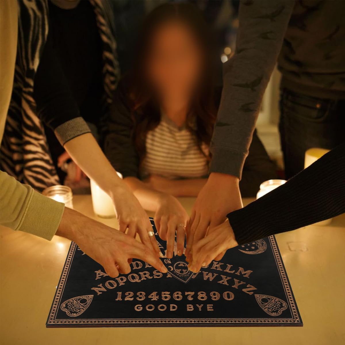 Black Wood Ouija Board and Tarot Card Holder Set, Divination and Dowsing Boards, Talking Boards with Planchettes for Witchcraft Supplies