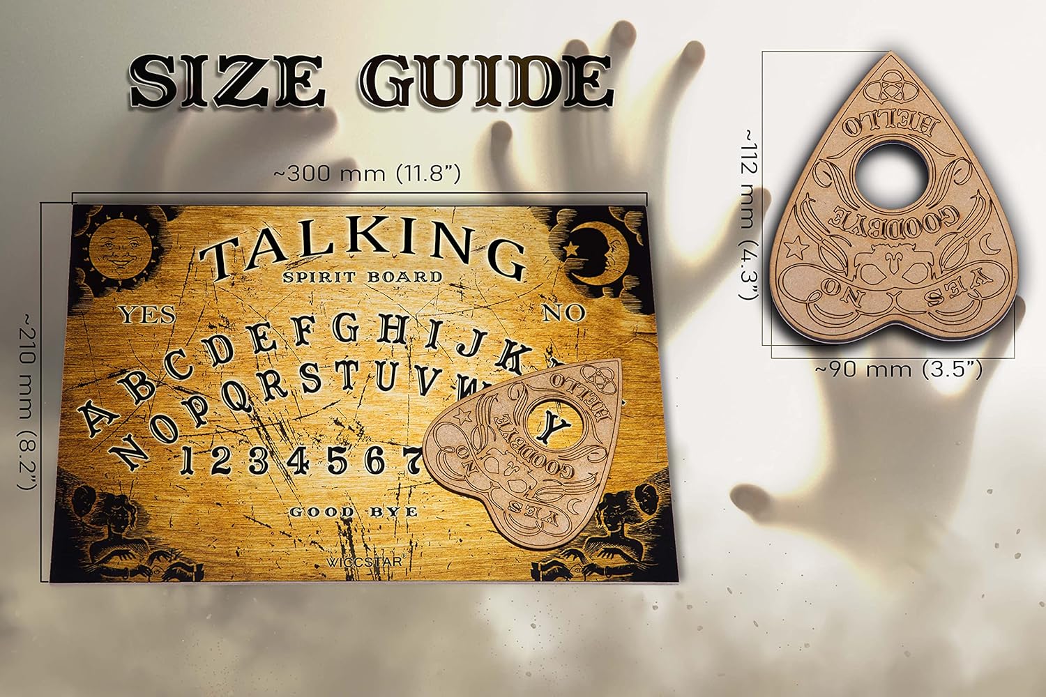 Classic Ouija Board with Planchette and Detailed Instructions.