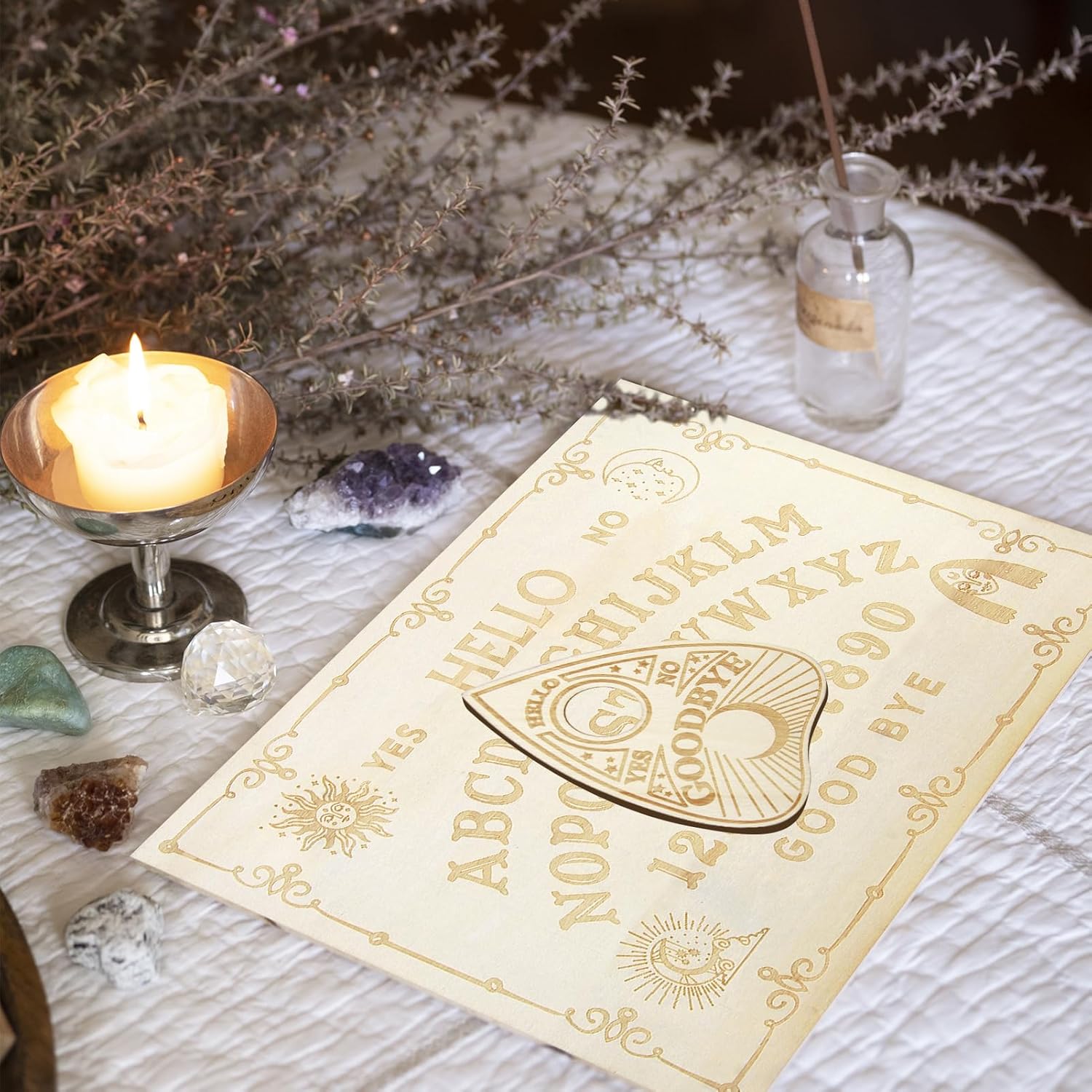 Classic Ouija Board with Planchette and Detailed Instructions, Ouija Board, Sadhu Board, Original Ouija Board, Ouija Board, Ouija, Communicate with Spirits and Unravel the Mysteries of the Afterlife