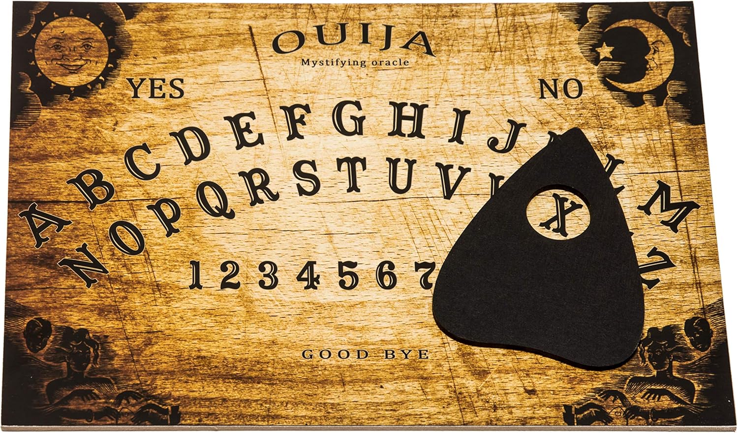 Classic Ouija Spirit Board with Planchette and Detailed Instructions