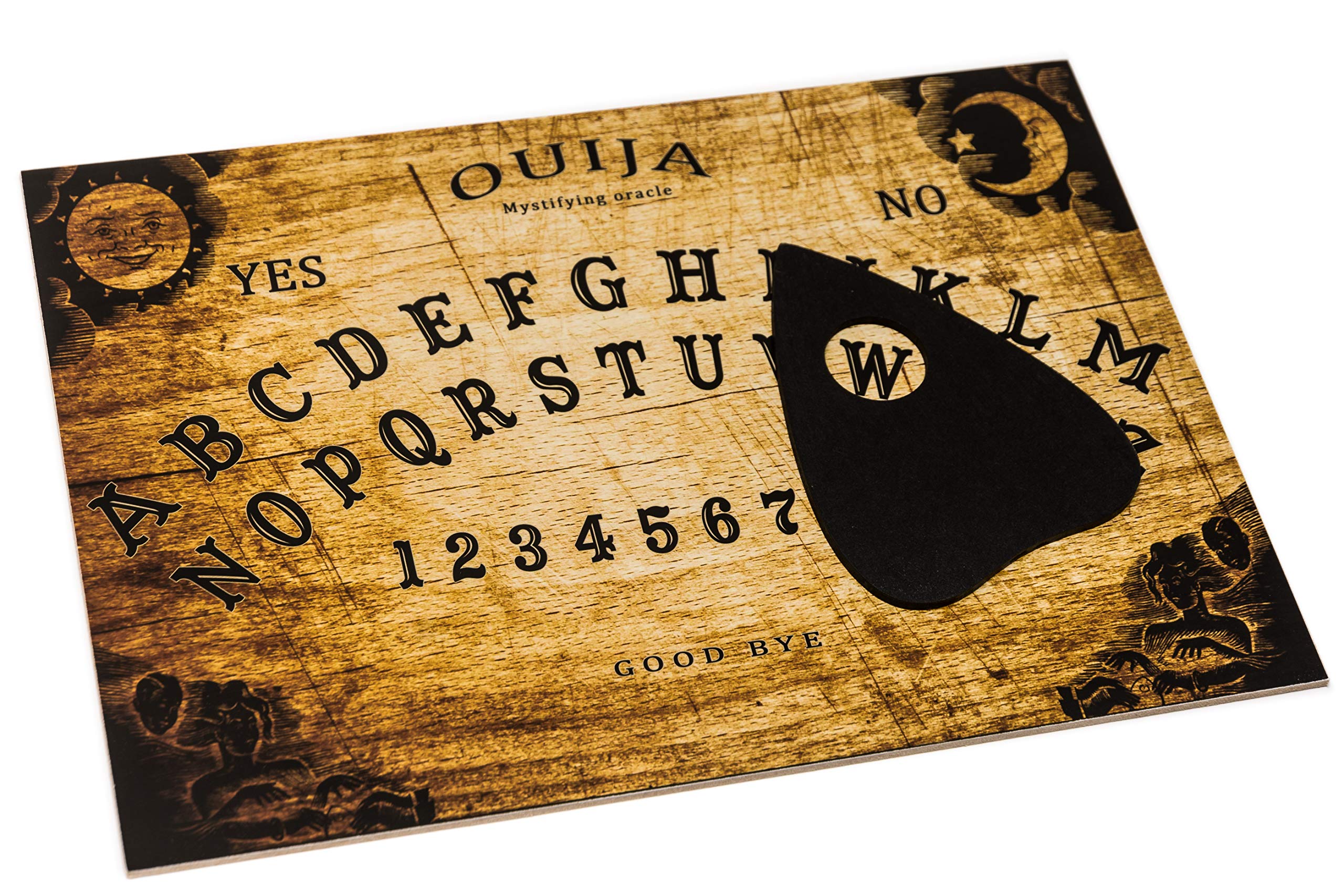 Classic Ouija Spirit Board with Planchette and Detailed Instructions