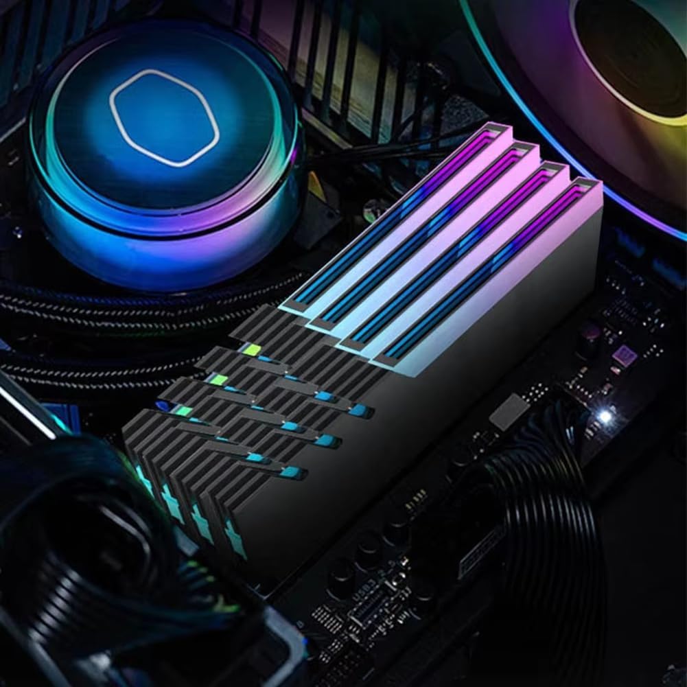 Cooler for Memory Module DDR4 DDR5 5V ARGB SYNC PC RGB Colorful RAM Cooler Black