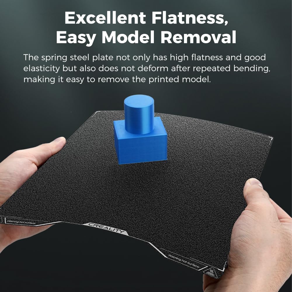 Creality Hi Double Sided Black Textured PEI Build Plate, 3D Printer Heated Bed Plate for Creality Hi, 280 x 265 mm Hi Black Textured PEI