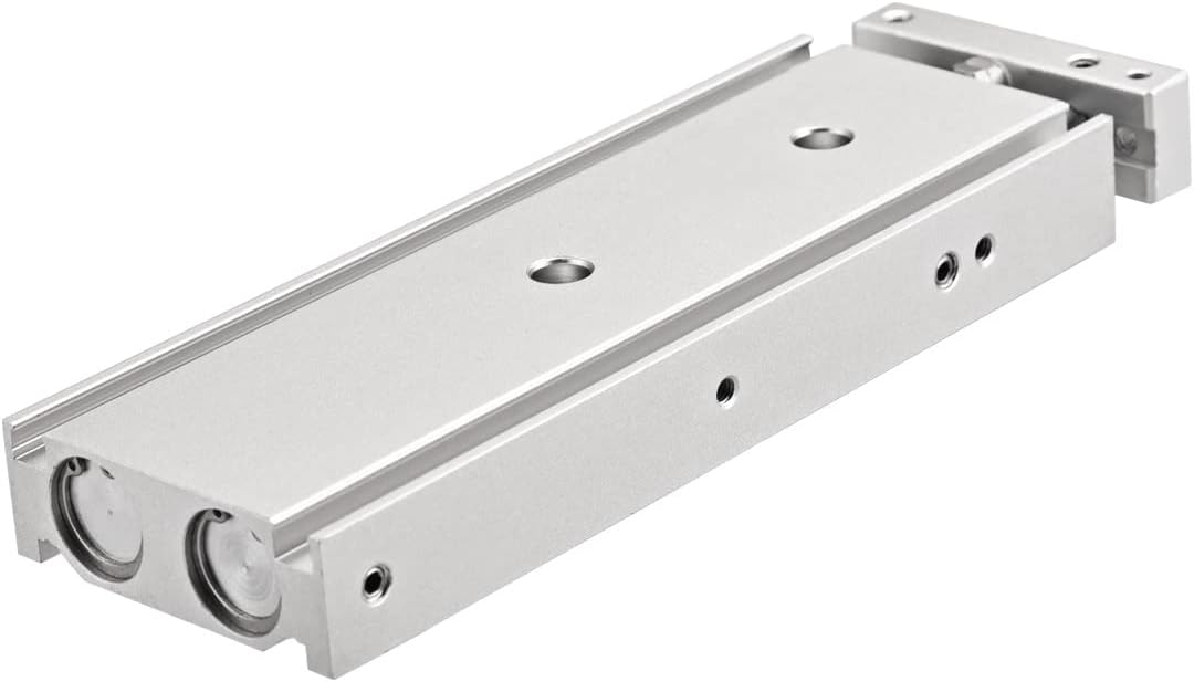 Heschen CXSM 15-100 - Double Aluminum Pneumatic Cylinder, Double Rod Pneumatic Guide, 15mm Bore, 100mm Stroke, Double Action