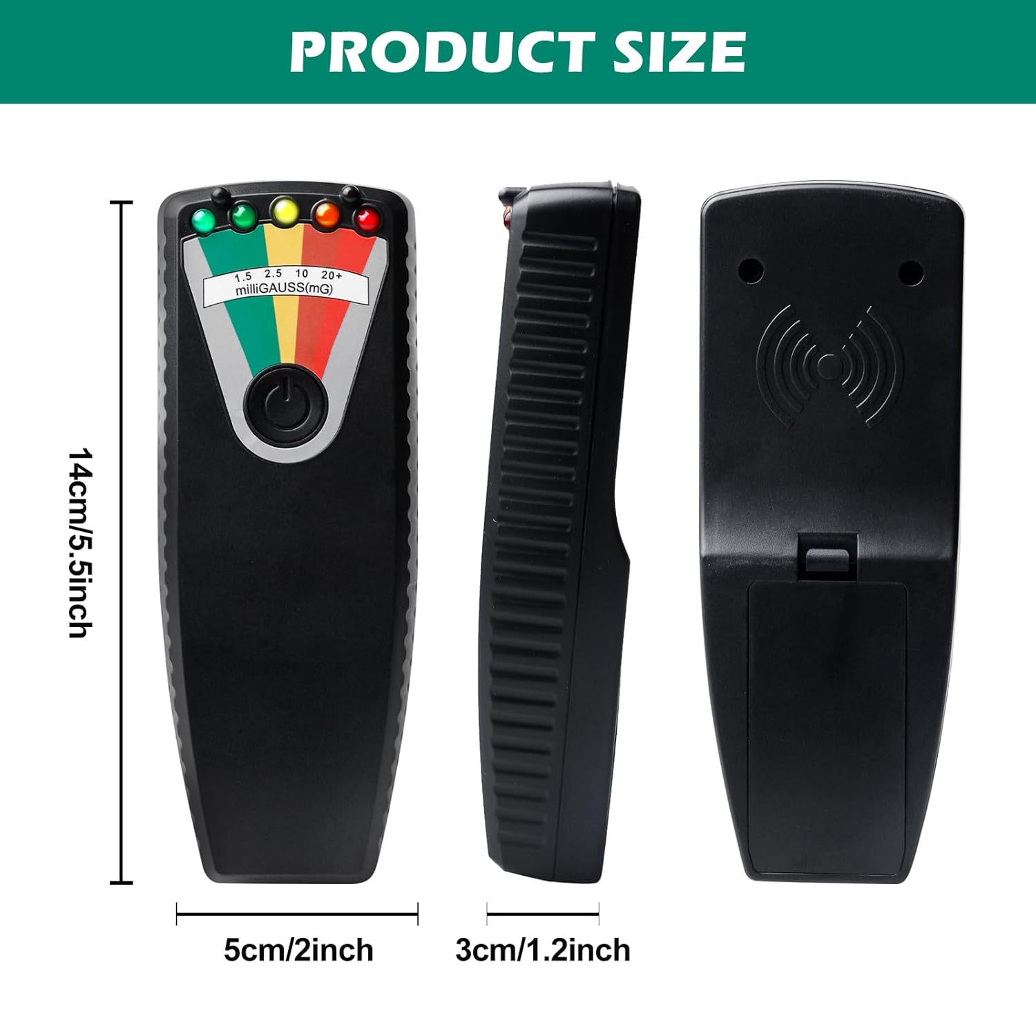 K2 EMF Portable Radiation Meter 50Hz – 20,000Hz, Paranormal Equipment Magnetfield Tester for Home Office Outdoor (Black)