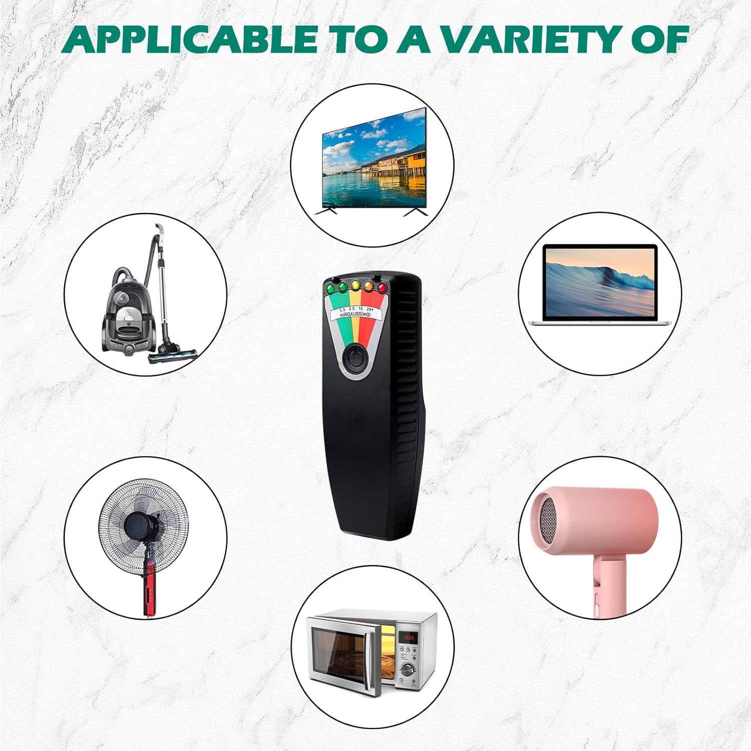 K2 EMF Portable Radiation Meter 50Hz – 20,000Hz, Paranormal Equipment Magnetfield Tester for Home Office Outdoor (Black)