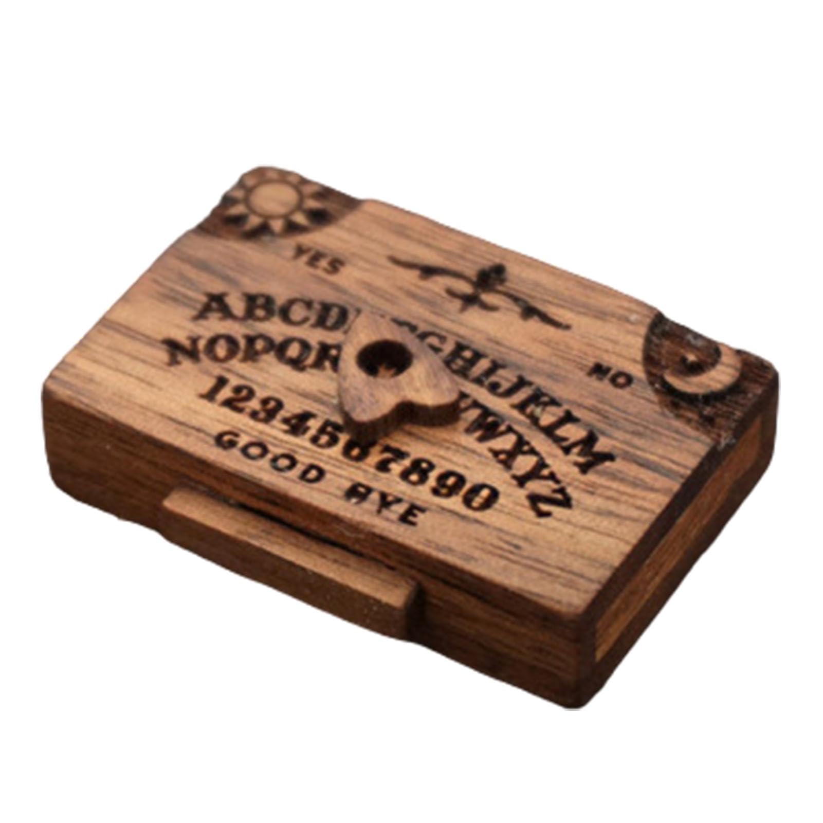 Miniature Spirit Board, Miniature Talking Board Model, Ouija Board with Planchette, Wooden Spirit Board, Gothic Style Spirit Board, Divination Spirit Board